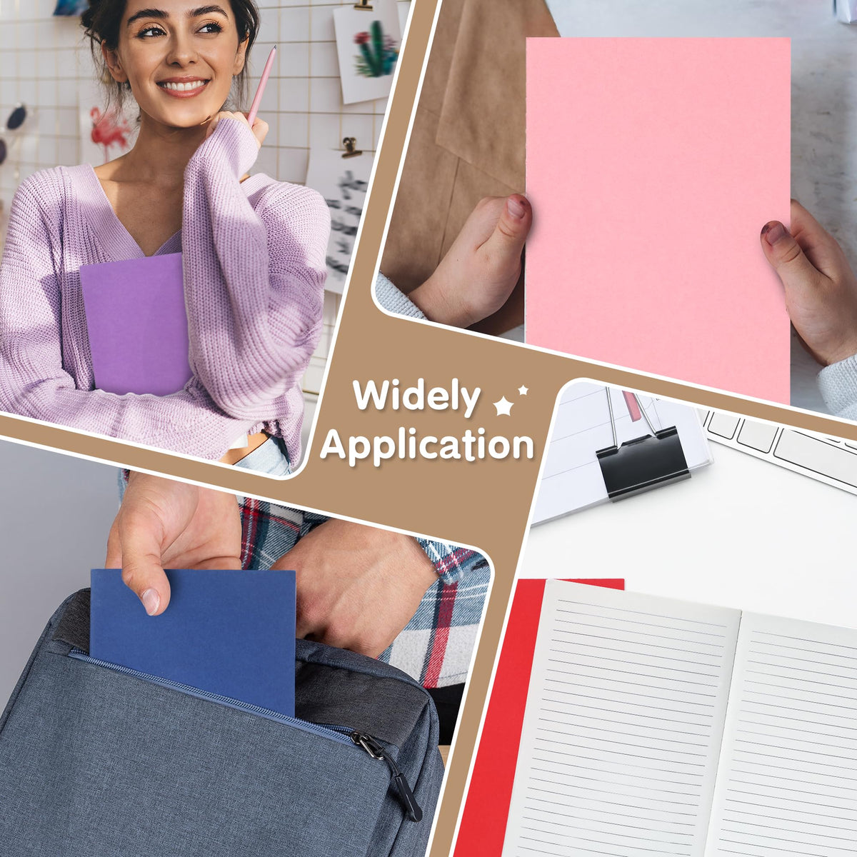 miikoul 24 Pack A5 Blank Journal Notebooks in Bulk, Colorful Soft Cover Unlined Paper for Kids Student Traveler Drawing Writing Take Notes and Plan, 8.3x5.5 Inches, 80 GSM, 60 Pages/30 Sheets