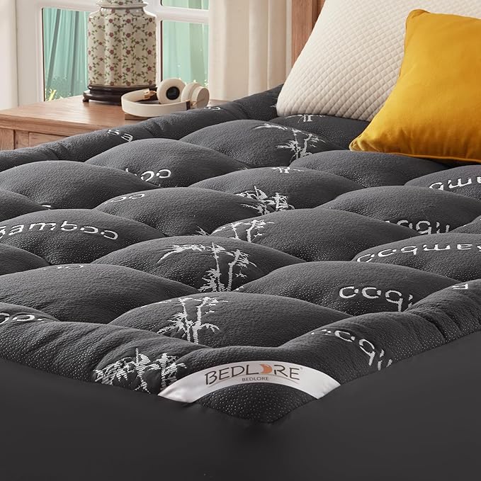 BEDLORE RV Queen Mattress Topper Viscose Derived from Bamboo, Pillow Top