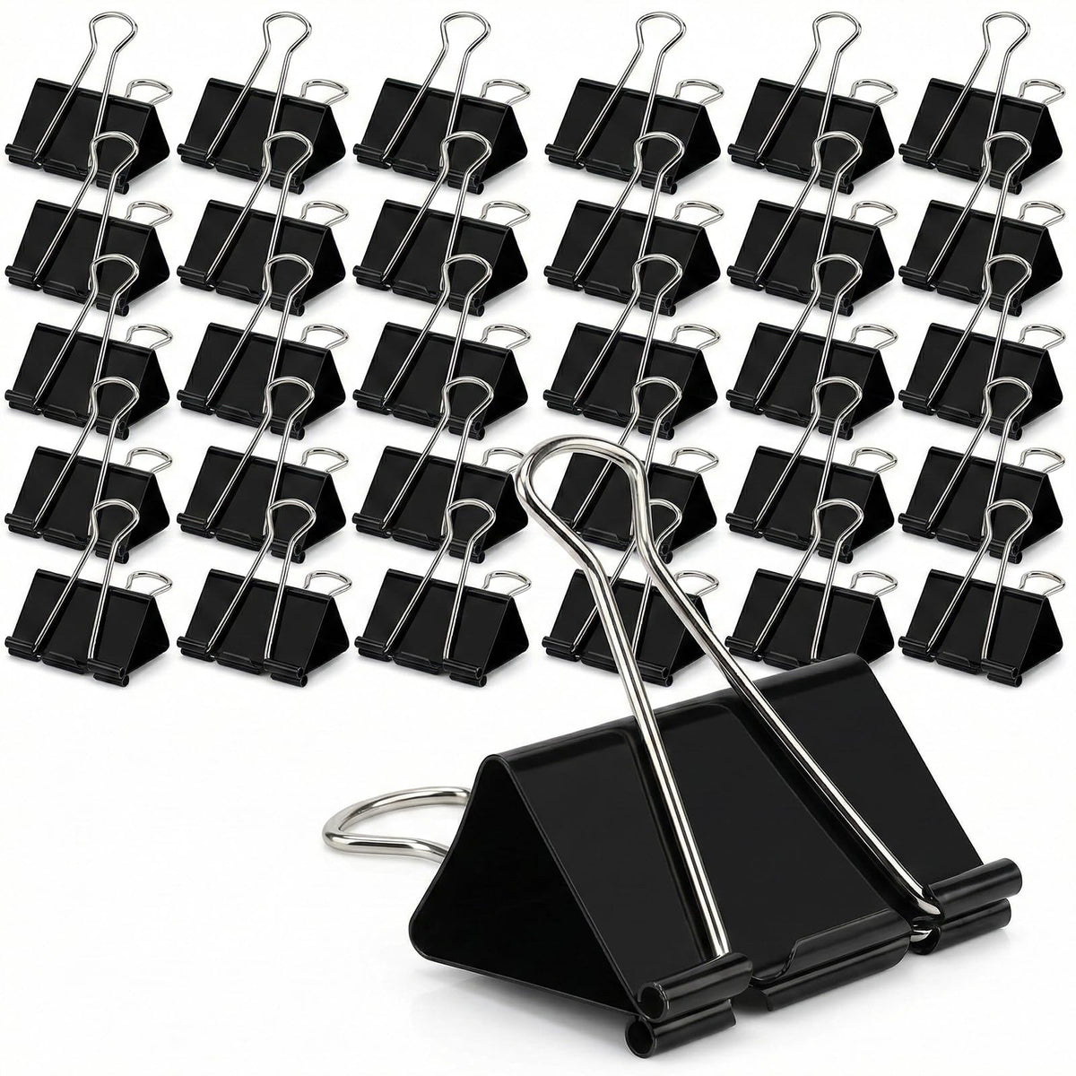 3 Inch Extra Large Jumbo Binder Clips (30 Pack)– Sturdy Black Metal Paper Clamps, Bulldog Clips for Office, Home & Classroom, Tempered Steel with 1.5" Capacity for Documents, Files, Craft Boards