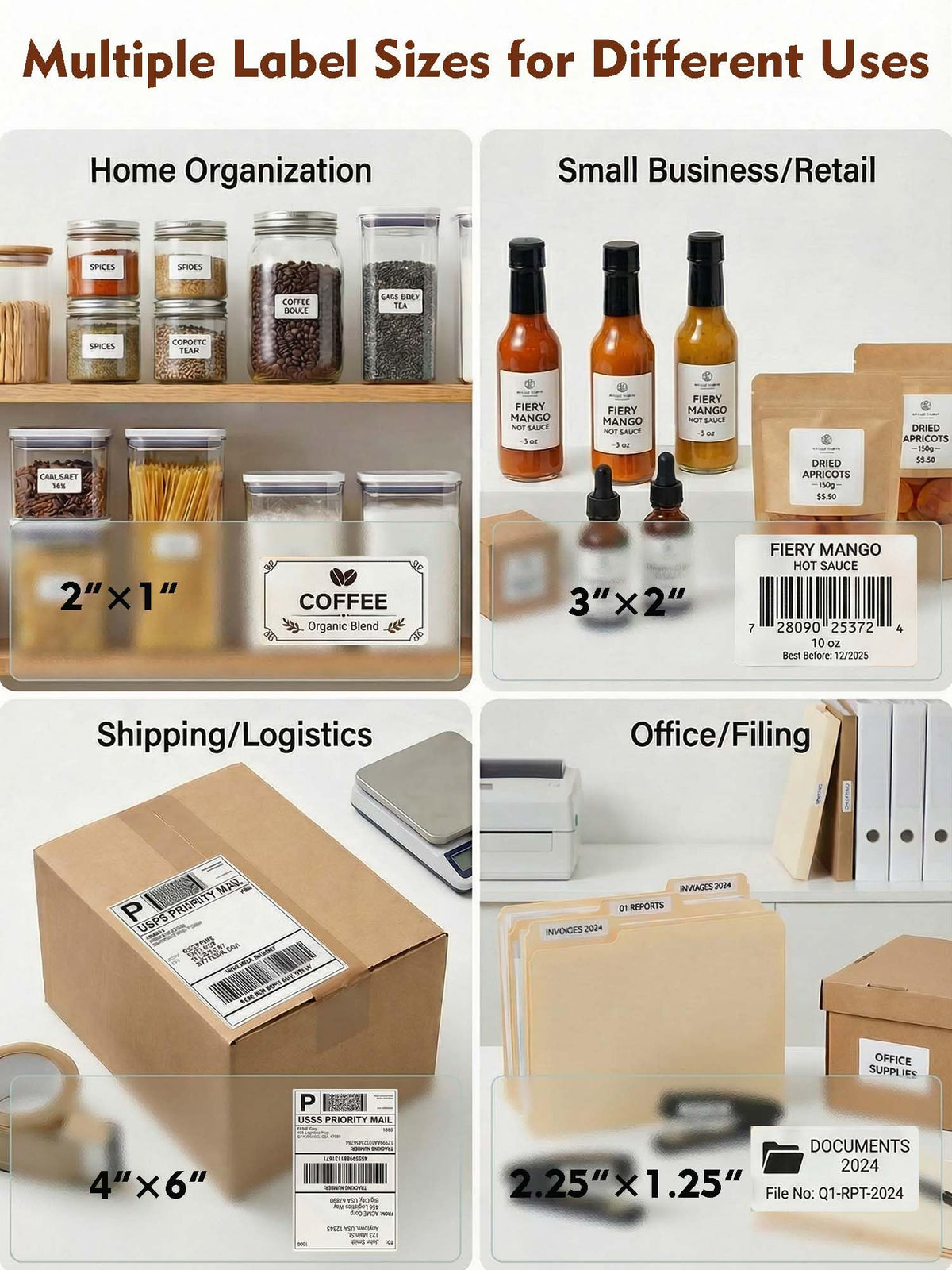 Forc Bluetooth Thermal Shipping Label Printer, 4x6 Wireless Thermal Label Printer for Small Business, Compatible with Android, iPhone, Windows & Mac, Widely Used for Amazon, Etsy, USPS & More