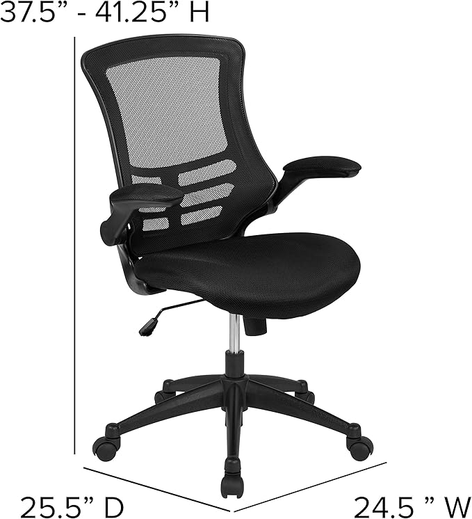 Flash Furniture Set of 4 Mid-Back Swivel Ergonomic Task Office Chairs