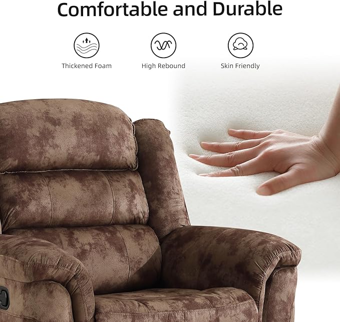 EBELLO Reclining Sofa for Living Room, Extra Wide Modern Overstuffed 3 Seat