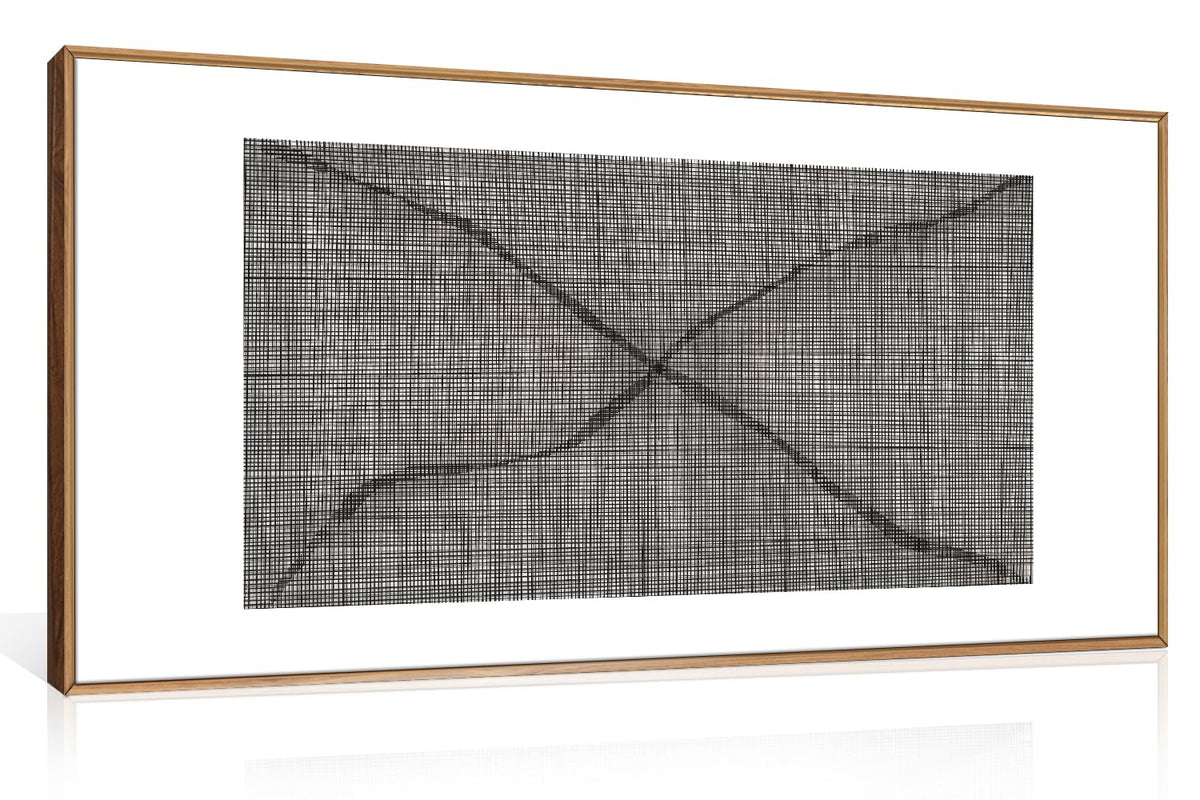 DRACIT Abstract Line Framed Canvas Wall Art Set,Minimalist Black and White Wall Decor,Neutral Geometric Print,Modern Mid Century Boho Artwork for Living Room,Bedroom-20 x40