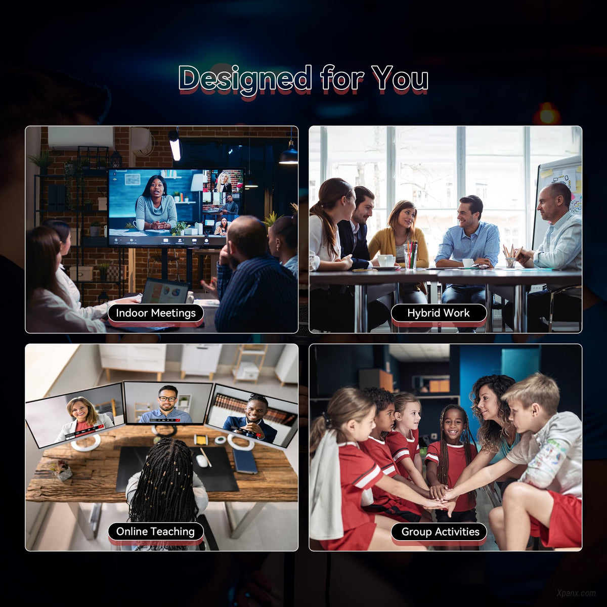 TONGVEO Conference Room Camera System 4K UHD 3X Optical Zoom 93° Ultra-Wide FoV USB3.0 PTZ Camera and Wireless Bluetooth Speakerphone with Microphones, Works with Zoom, OBS, Skype, Teams and More