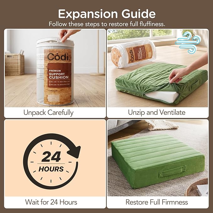 Codi Thick Replacement Couch Cushions, Upholstery Foam