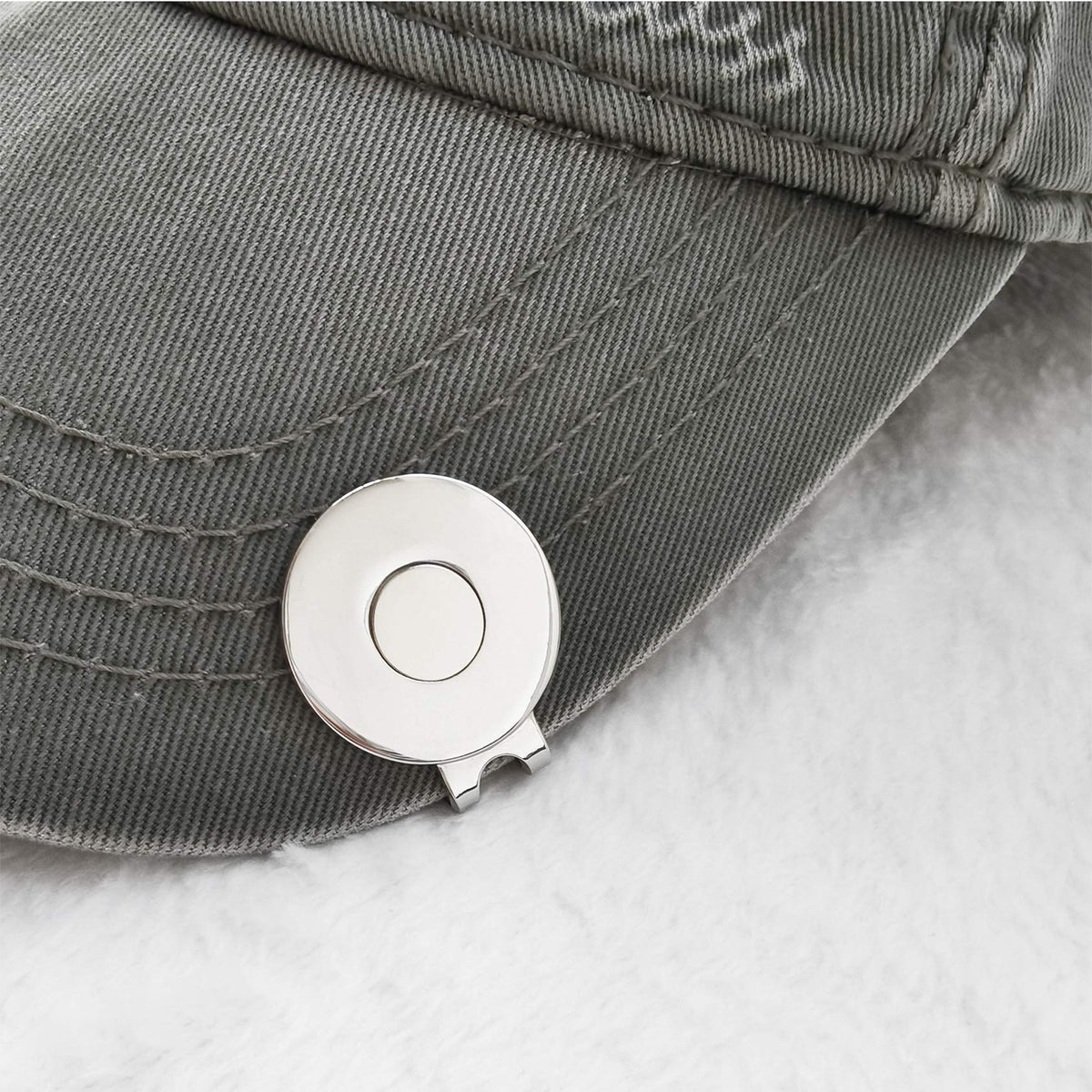 Eshan Magnetic Golf Hat Clips Ball Marker Holder for Golf Gloves Hats Bags Caps Visor Belt (Silver_10PCS)