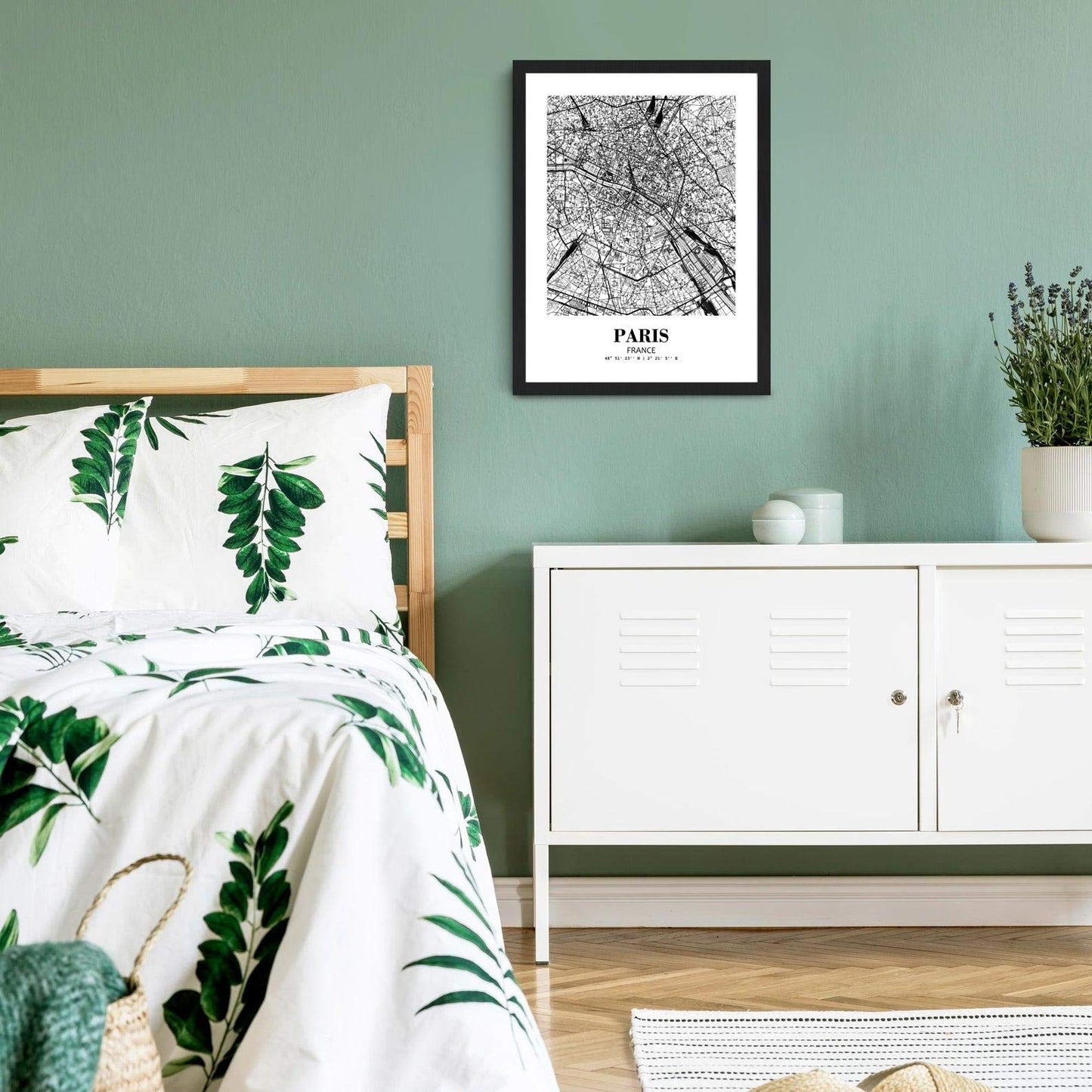 Eleville 8X10 Unframed Paris France City View Abstract Road Modern Map Art Print Poster Wall Office Home Decor Minimalist Line Art Hometown Housewarming wgn442