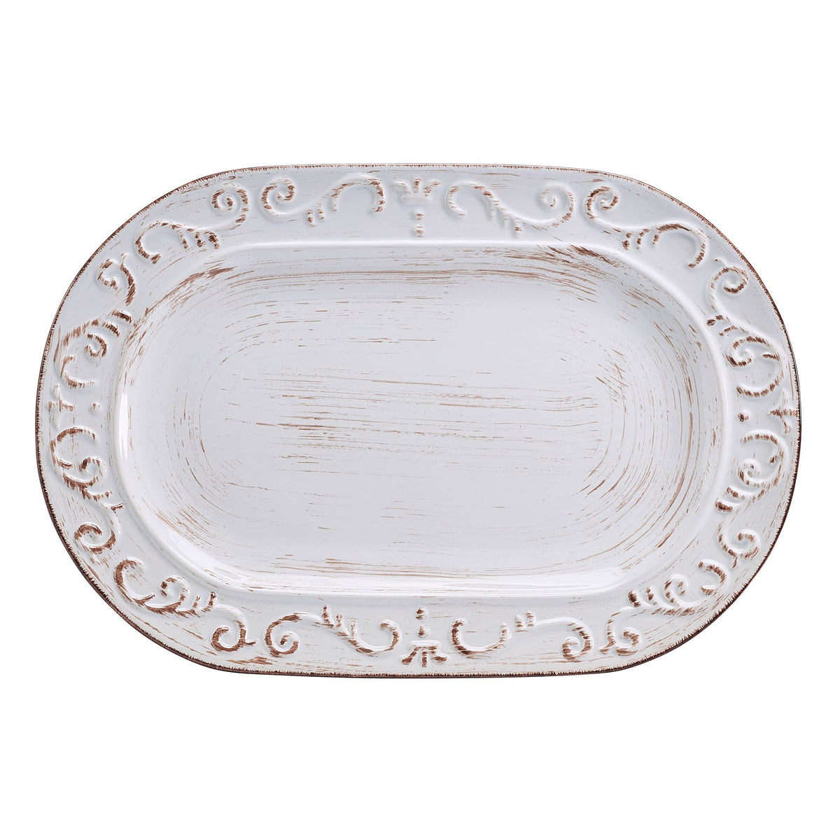 Pfaltzgraff Trellis Serving Platter, 13.75 inch, White