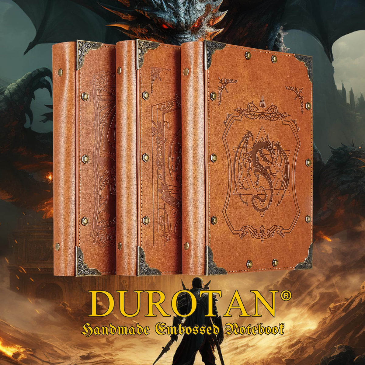 DUROTAN DND Notebook Journal Refillable Binder A5 400 Pages for Dungeons and Dragons Accessories D&D Gifts,Writing Notebook Gift for Men&Women