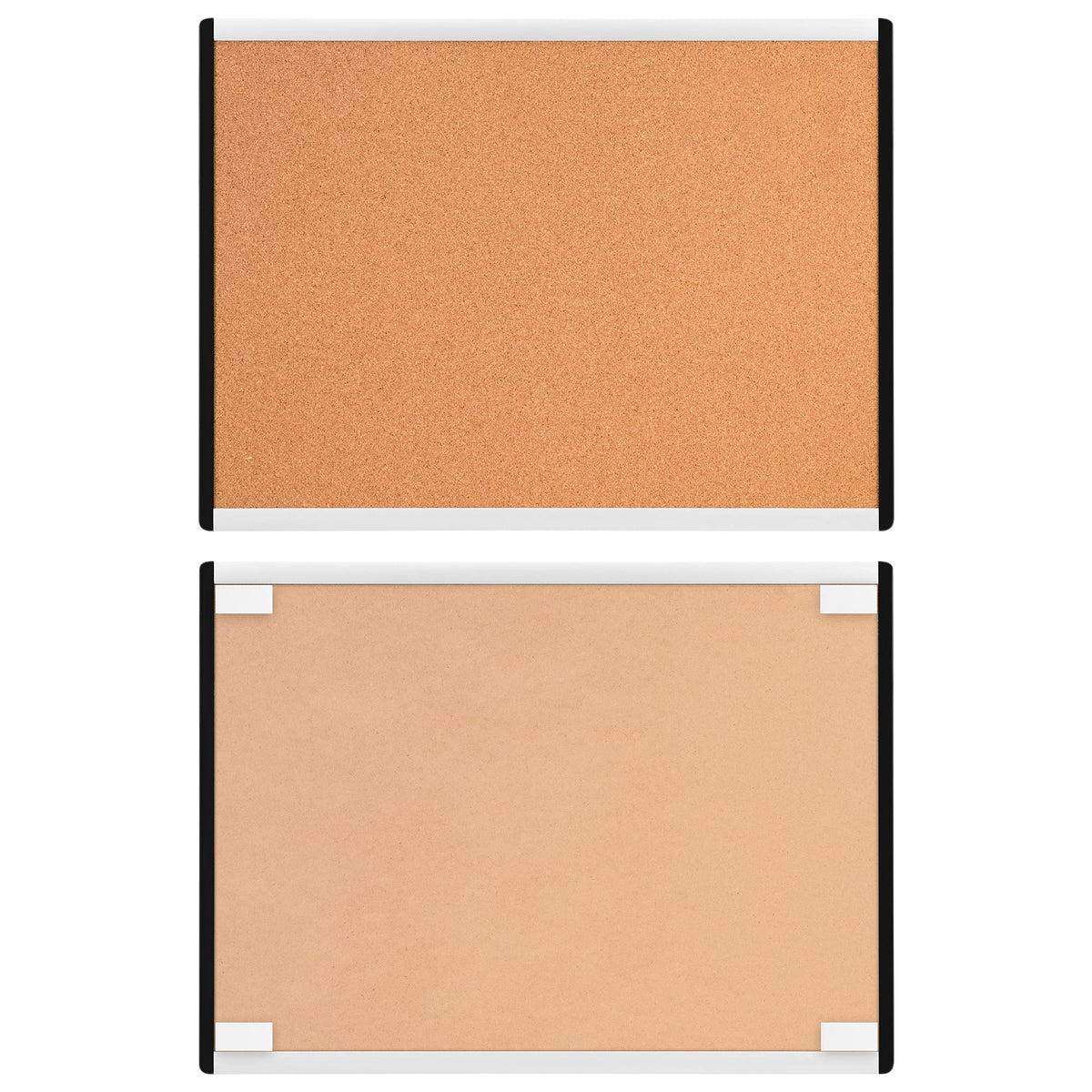 Amazon Basics Cork Bulletin Board, 23" x 17", Lightweight, Easy to Mount, Aluminum/Plastic Frame