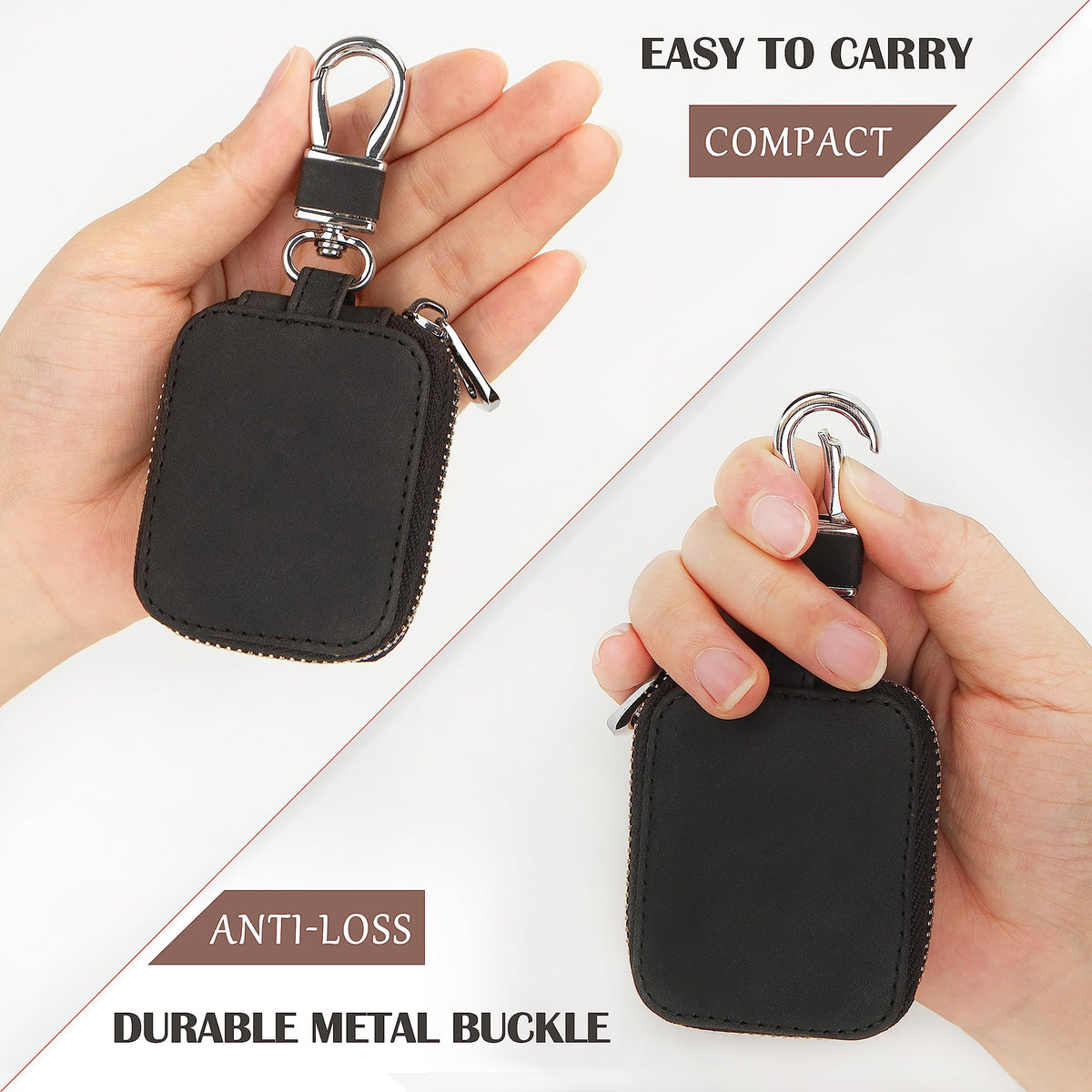 Earbud Case Headphone Storage Case Compatible with Airpods 1/2/3/Pro Wireless Earphones Carrying Pouch Small PU Leather Bag Shockproof Earpods Cover Universal Bag Travel Protection Pouche