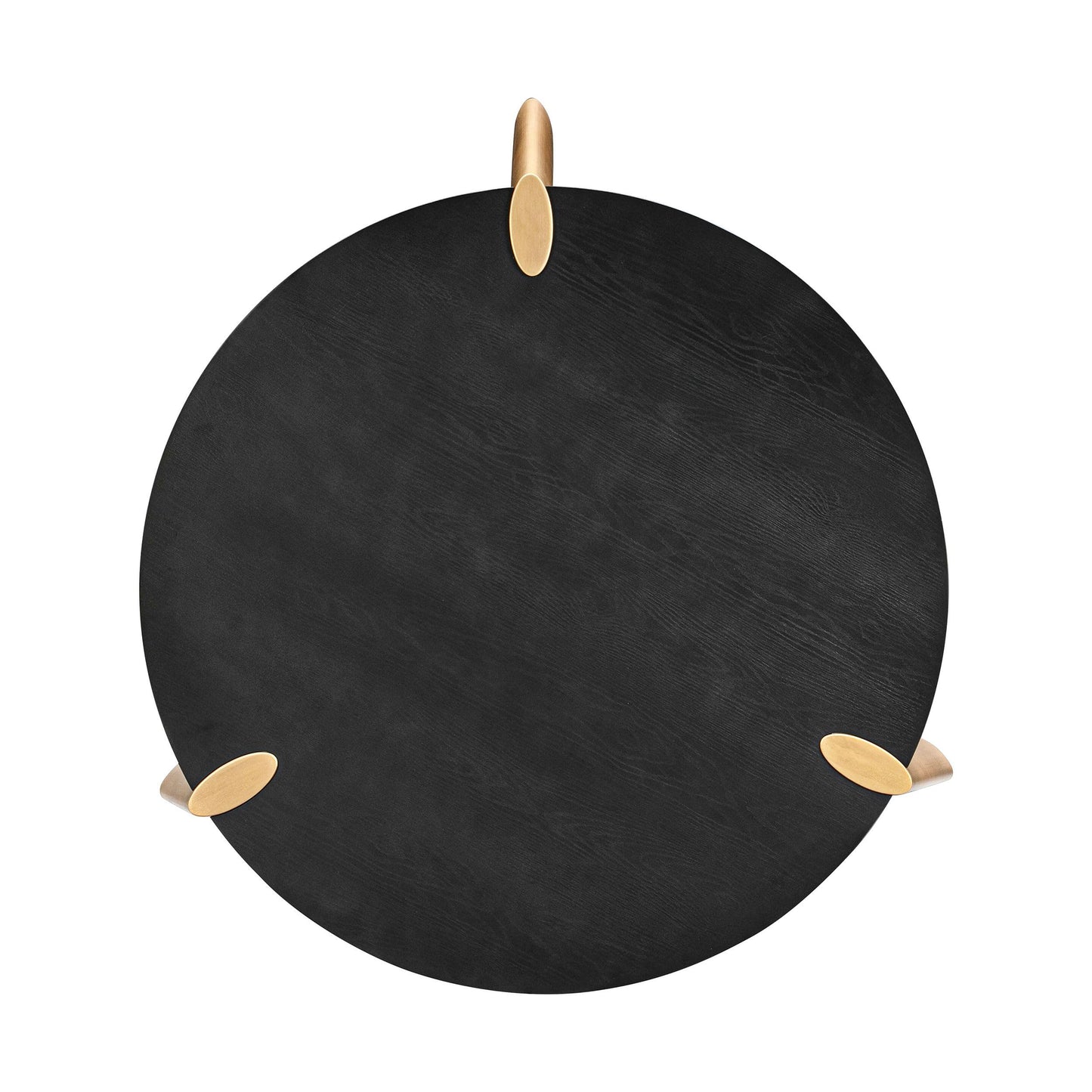 NTC Tribase 47 Inch Modern Design, Round Dinner Table for Dining Room, Living Room Furniture, Effortless Assembly, Burnt Black
