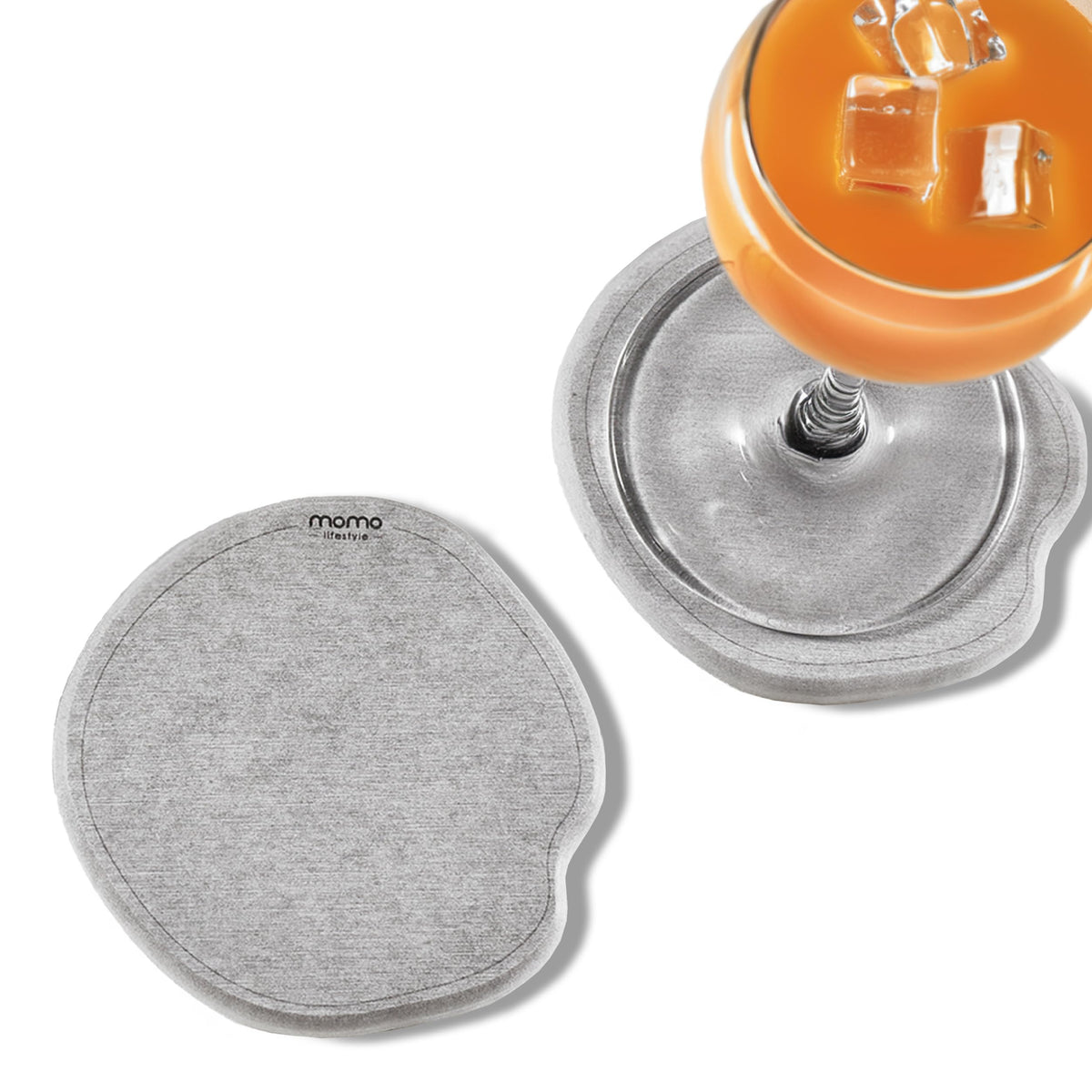 Momo Lifestyle Coasters for Drinks Drycup Stone Coaster Ultra Absorbent Made of Diatomaceous Earth Ideal for Wooden and Coffee Table Non Scratch Condensation Drink Coasters (2 Pack)