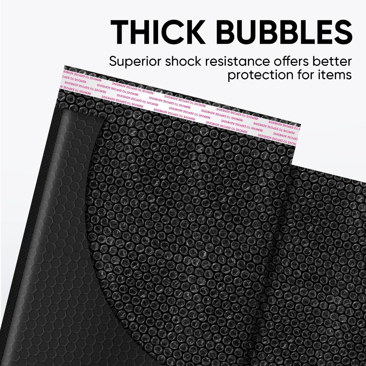 CHMI Black Bubble Mailers 8.5 x 12 Inch 90 Pack, Usable Size 8.25X12 Inch Poly Mailers,Mailing Envelopes,Shipping Mailer，Opaque Self Seal Adhesive Waterproof Bags for Packaging and Shipping.