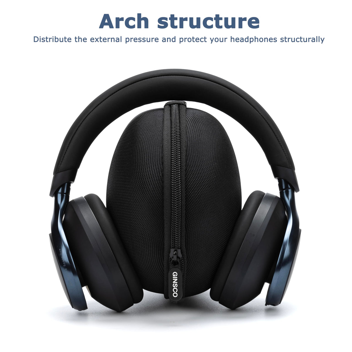 Ginsco Hard Case for Soundcore by Anker, Space One, Active Noise Cancelling Headphones, Arch Case for OneOdio Pro 10/A70/A71, ATH M20X/M30X/M40X, Sony MDR7506 etc Studio Monitor Headphone
