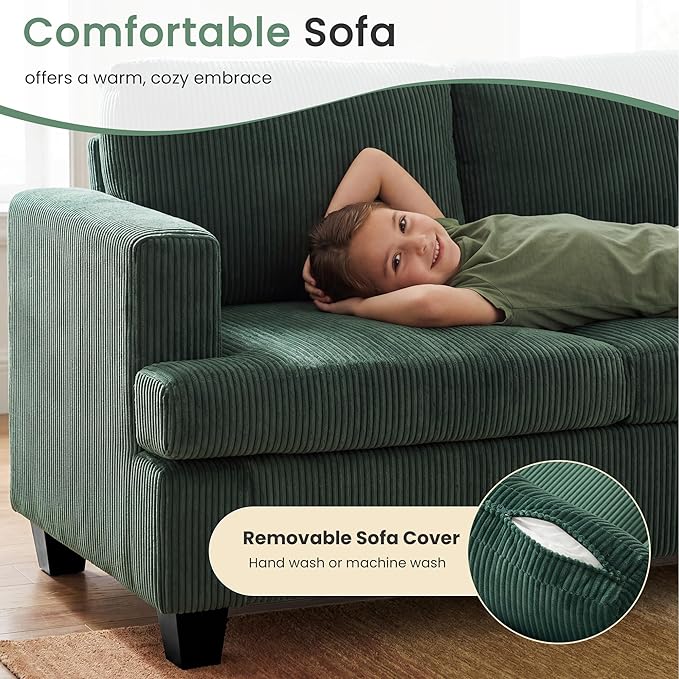 YOUDENOVA 2 Piece Set Comfy Sofa Couch, Loveseat Sofa * 2