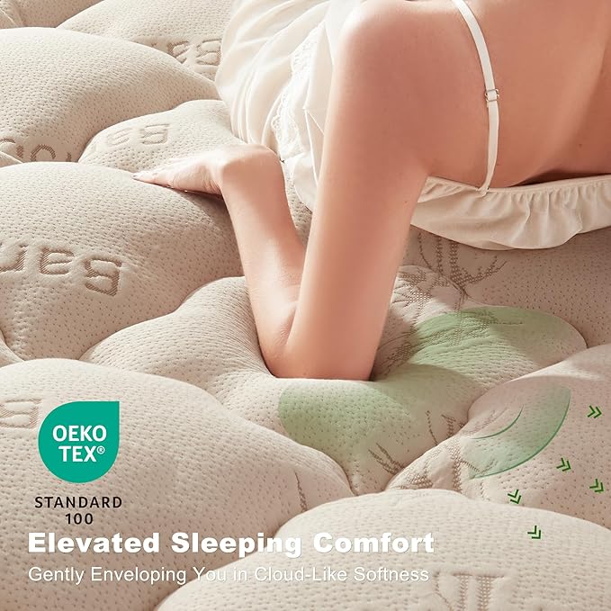 BEDLORE Twin Mattress Topper Viscose Derived from Bamboo, Thick Pillow Top
