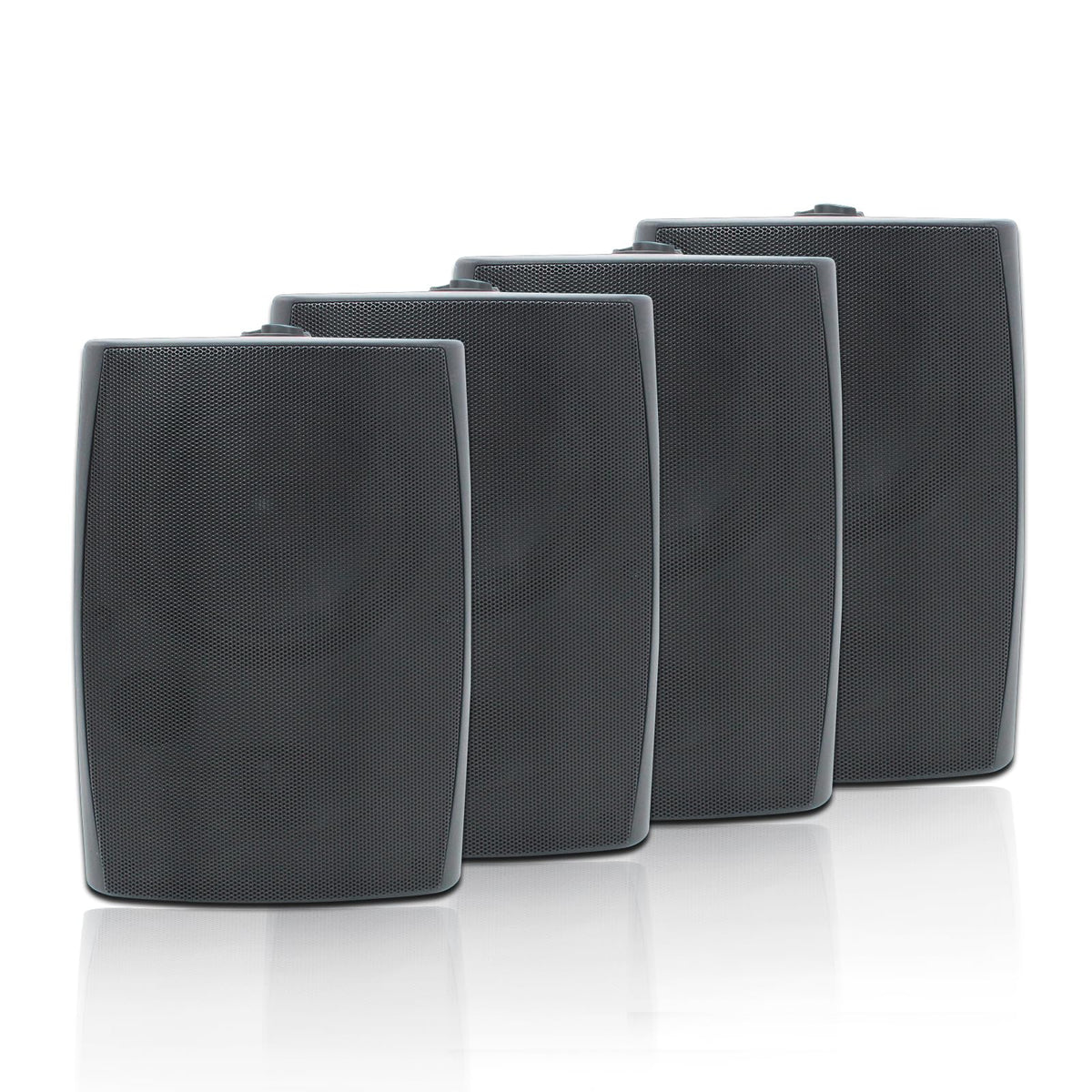 STUDIOFINIX 6.5 Inch Outdoor Speakers Wall-Mounted 800W - Waterproof and High-Performance Audio Solution for Indoor/Outdoor,Home,Patio,Garden,Backyard(4 Passive Speakers Bundle/Black)