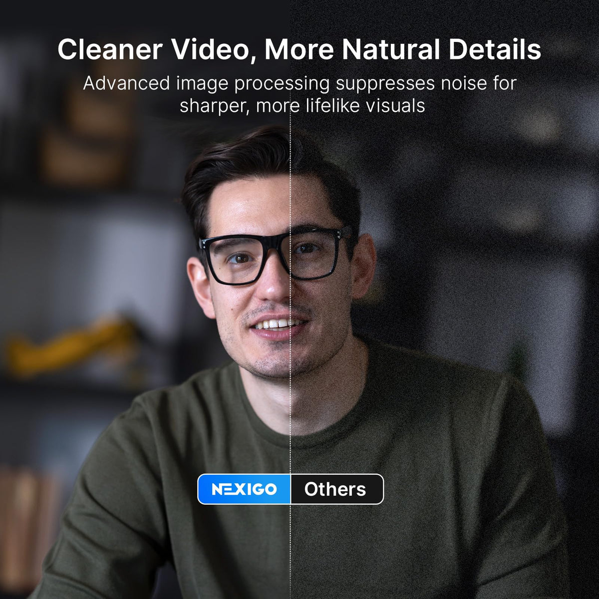 NexiGo N930E Pro, 4K Webcam with Ring Light, PDAF Autofocus, 1080P@60FPS, Dual Noise-Canceling Mics, Built-in Privacy Shutter, Web Cam for Streaming, Meeting, Gaming