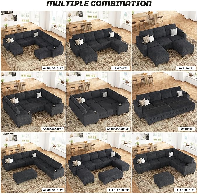 Belffin 45.6” Chenille Loveseat Module