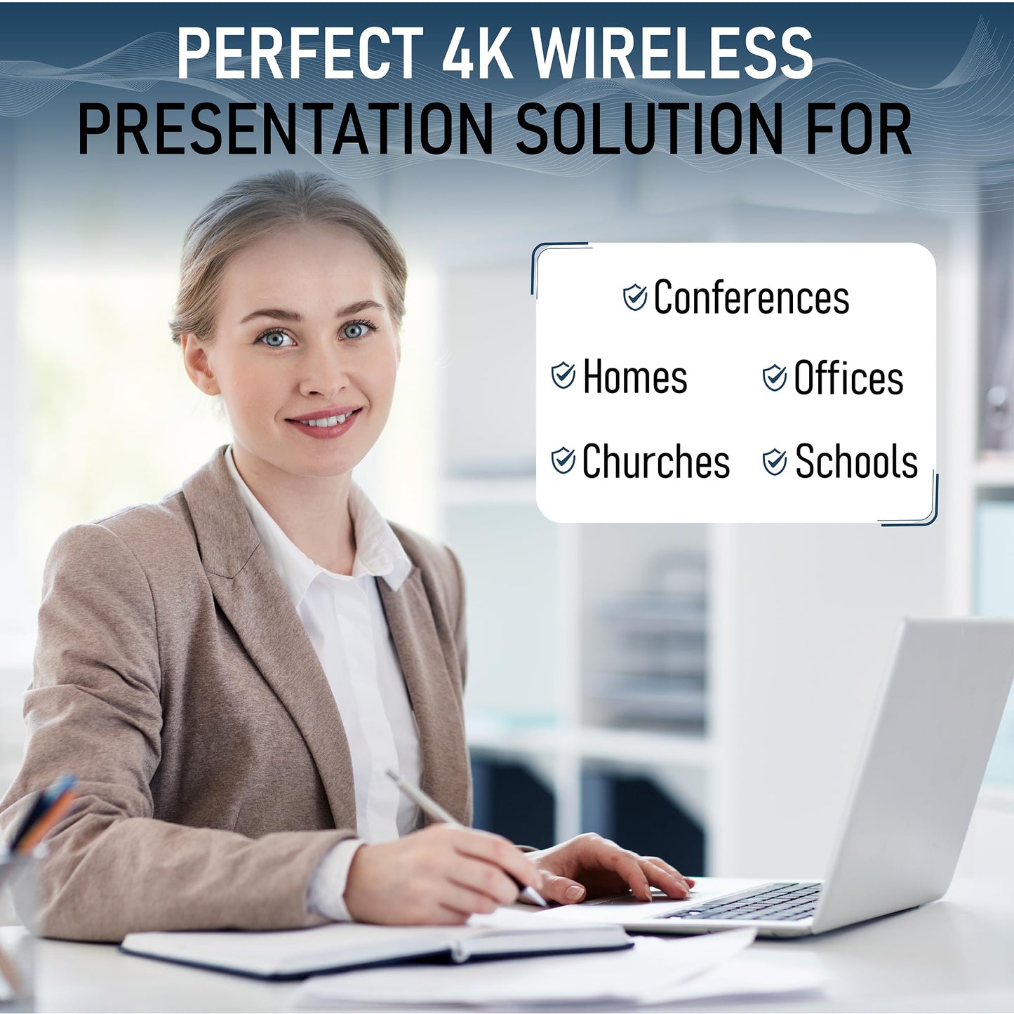 ClearClick Present+Share (4K USB-C Edition) - Wireless Presentation & Video Broadcasting System for Laptops & Smartphones (Two 4K USB-C Transmitters, One 4K HDMI Receiver)