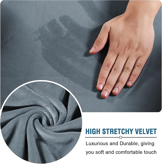 H.VERSAILTEX High Stretch Sofa Slipcover 4 Piece Cover Velvet Furniture