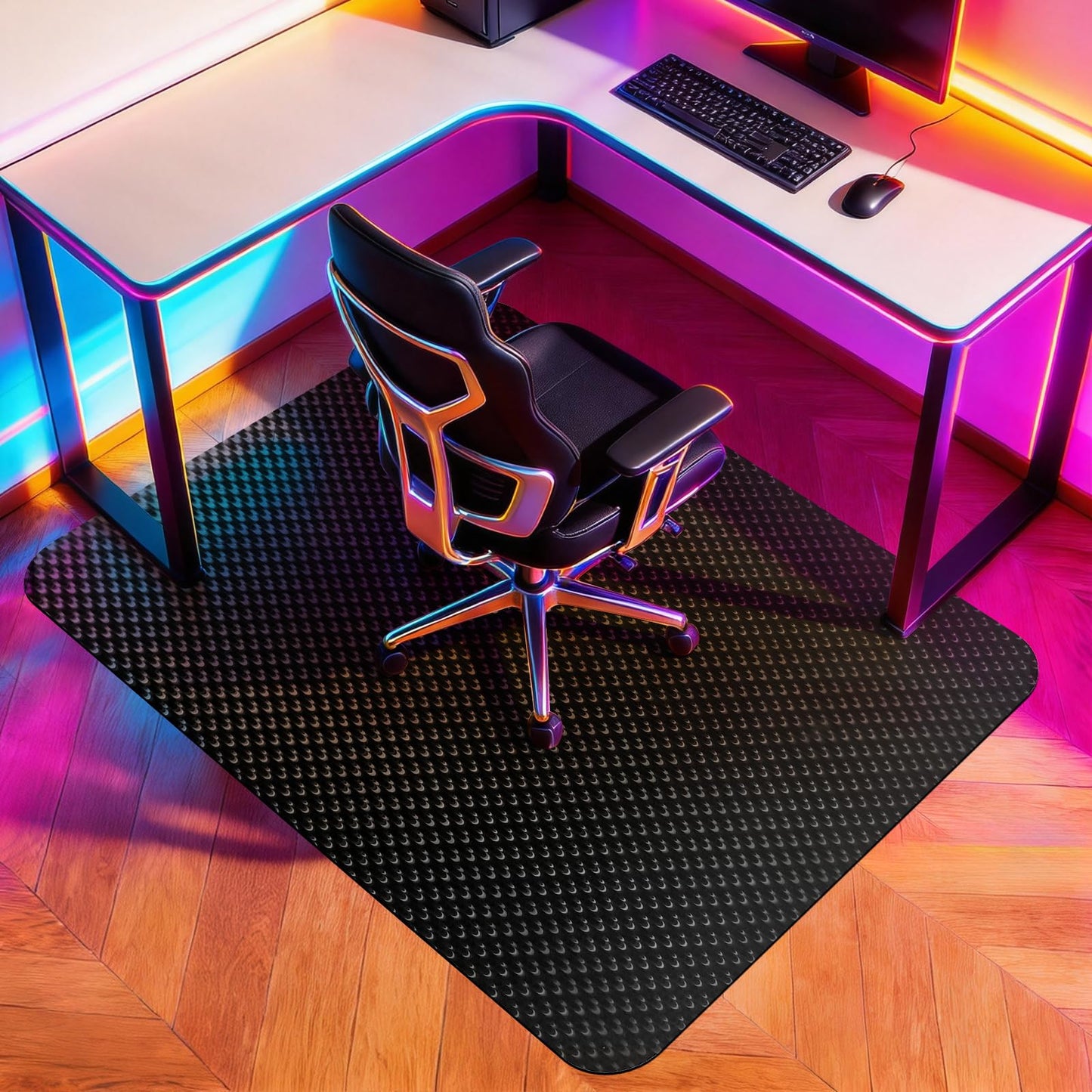 Vicwe Gaming Chair Mat for Hard Floor,36" x 55" Computer Chair Mat for Tile Floor,Anti-Slip Hard Floor Protector Rolling Chair for Office Home