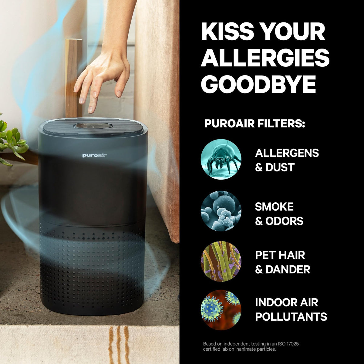 PuroAir 240 HEPA Air Purifiers for Home Large Rooms - Covers Up to 1,000 Sq Ft - Filters Up to 99.9% of Pollutants, Smoke, Pollen, Dust - Quiet HEPA Air Filter - Air Purifiers for Bedroom (2 Pack)