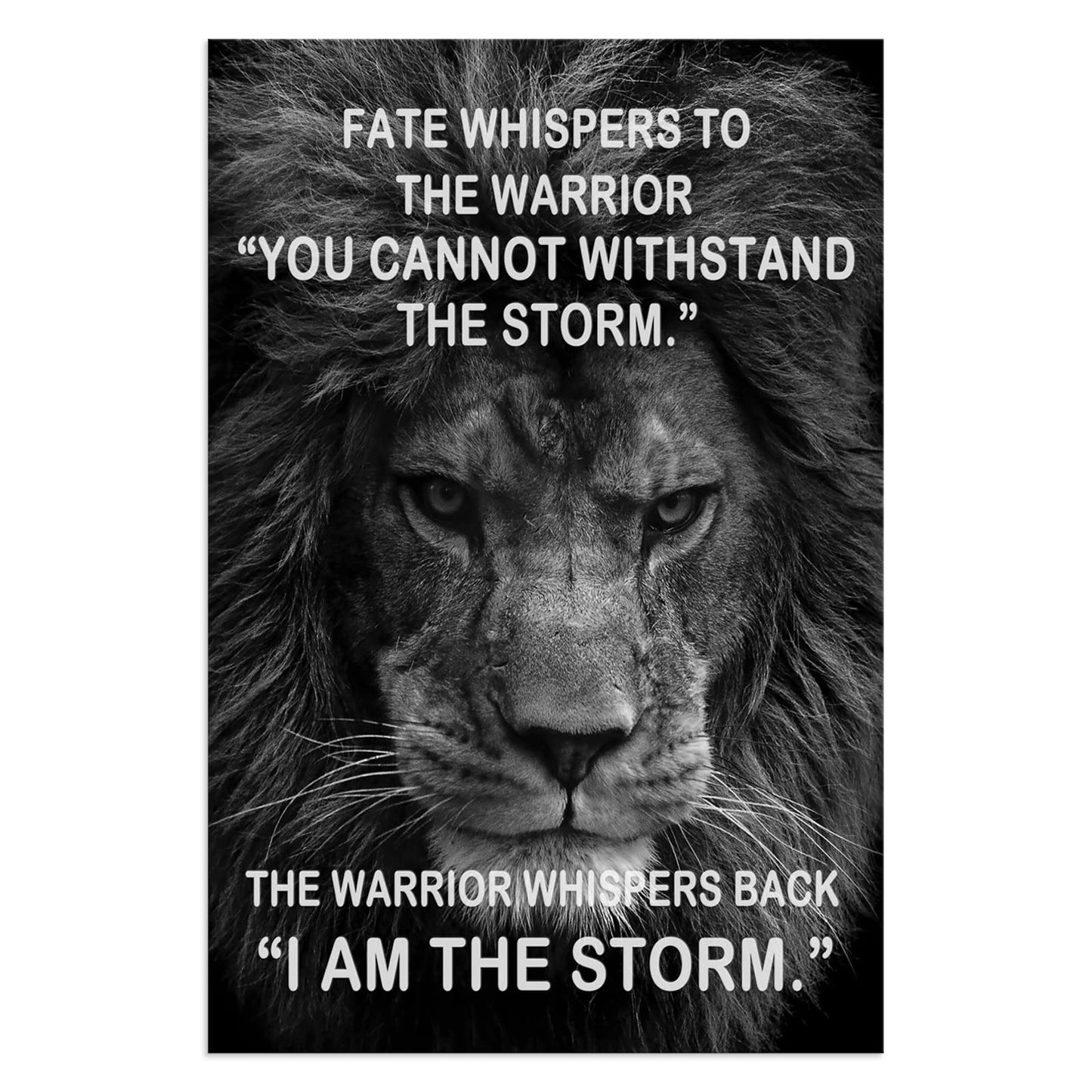 Motivational Canvas Wall Art Inspirational Entrepreneur Positive Quotes Office Lion Poster Success Canvas Picture Print Artwork Home Living Room Office Gym Wall Decor Ready to Hang[24''W x 36''H]