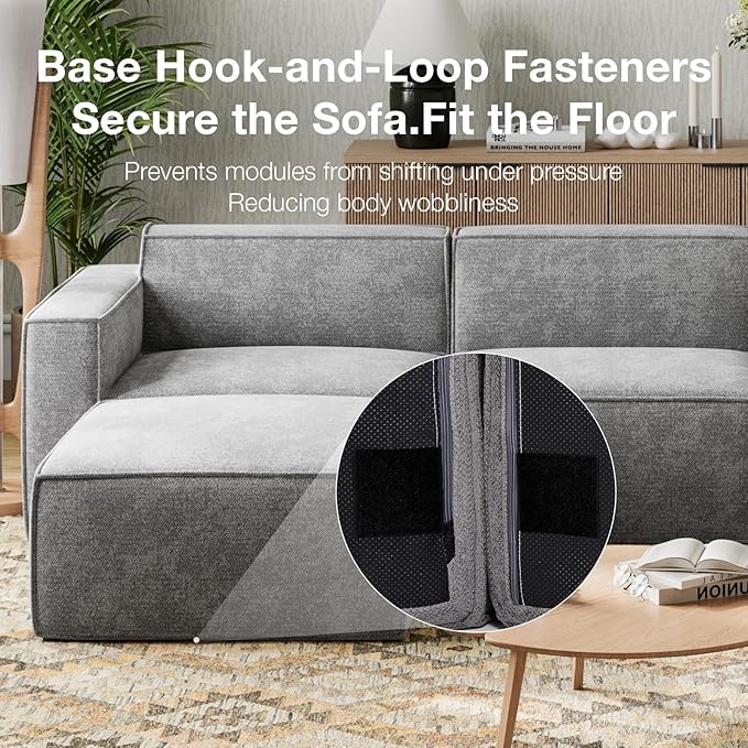 Novilla 109" Modular Sectional Sofa, No Assembly Cloud Sectional Couch