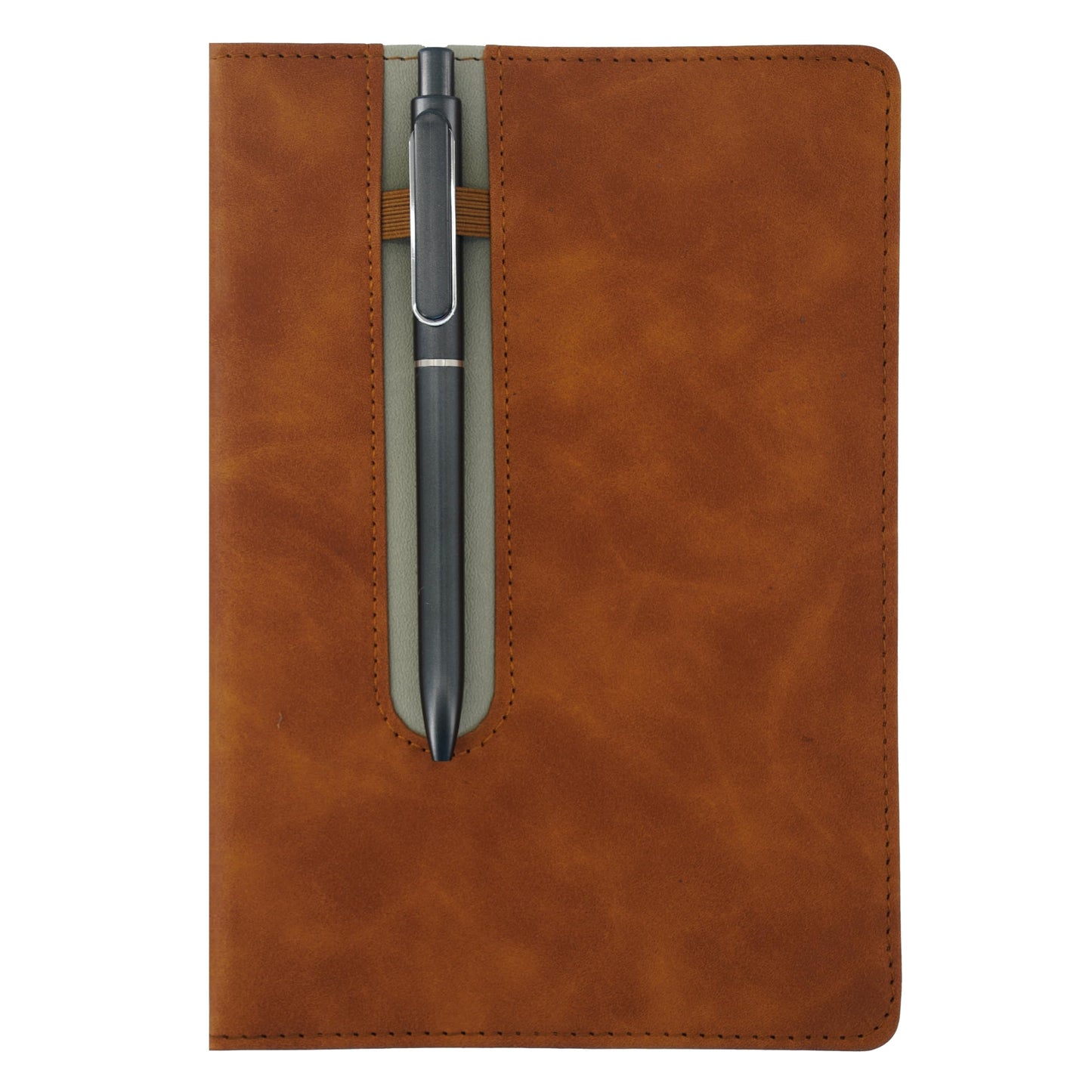 SLFreMint Leather Notebook with Pen and Pen Holder Loop, 240 Pages, 80GSM Paper, College Ruled, Lay Flat, Suitable Journal for Work, Study, Diary and Business, Hardcover Note Book for Both Man and Woman