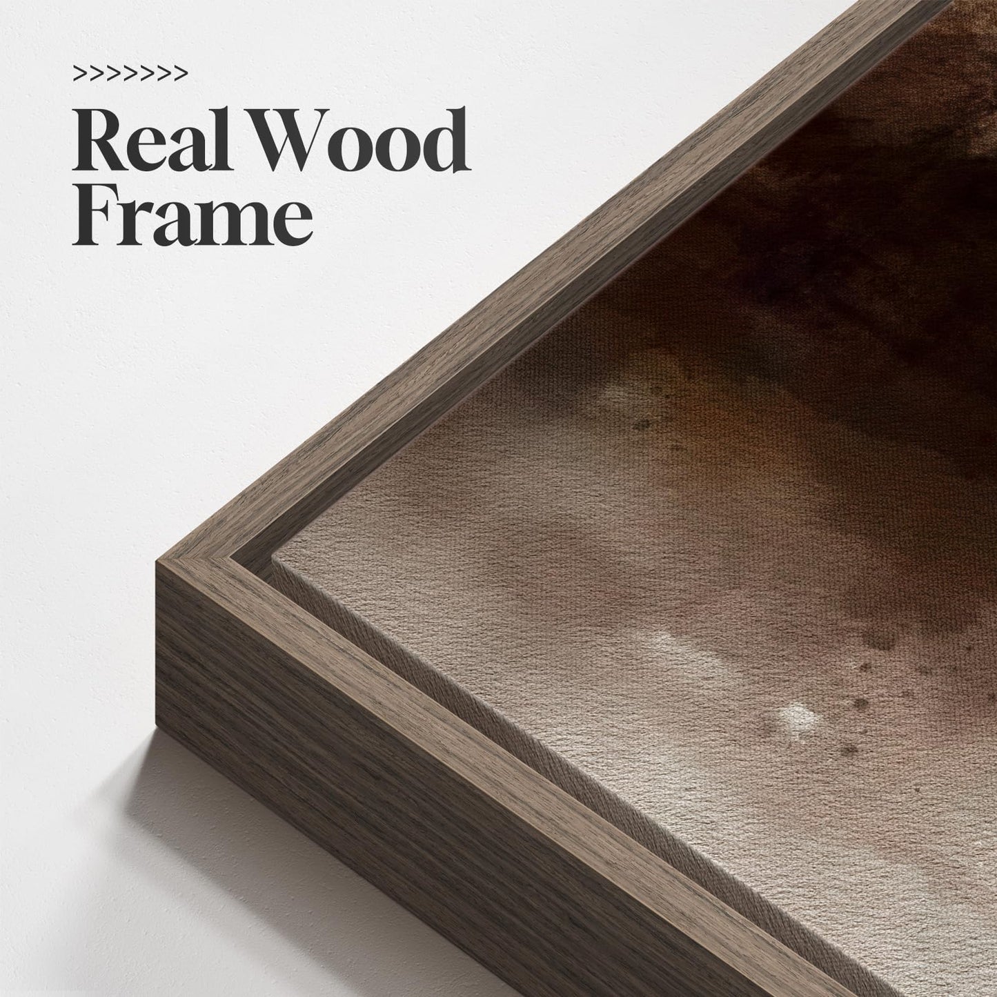 Large Framed Rustic Canvas Wall Art for Living Room, Brown Modern Abstract Landscape Prints Paintings Artwork for Walls, Horizontal Nature Pictures Wall Decor for Bedroom, Office, Farmhouse 30x60 In
