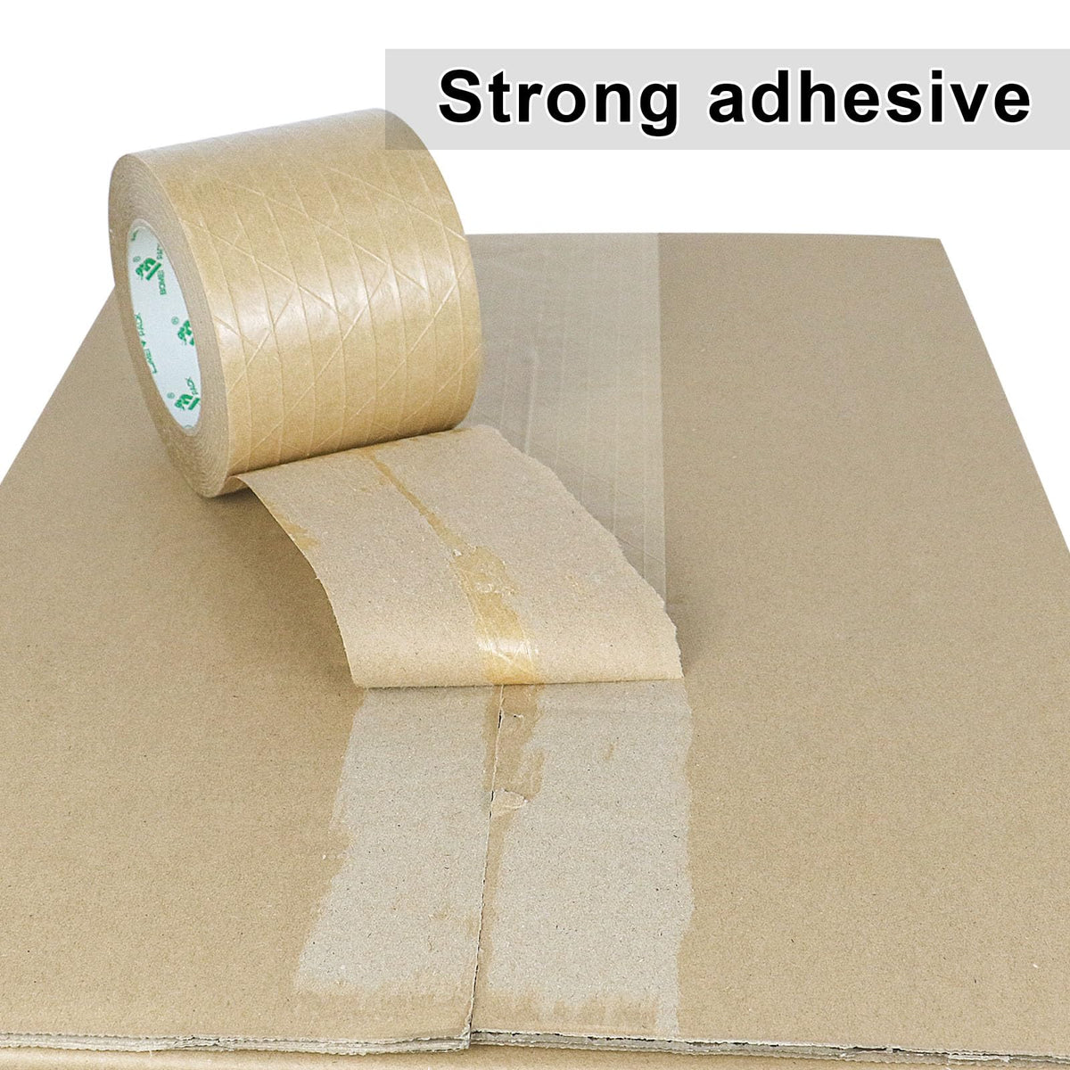 BOMEI PACK Wide Brown Reinforced Kraft Paper Packing Tape 4inch, Self Adhesive Paper Gummed Packing Tape, for Heavy Duty Packaging, Shipping, Moving and Storage, 4InchX55yds