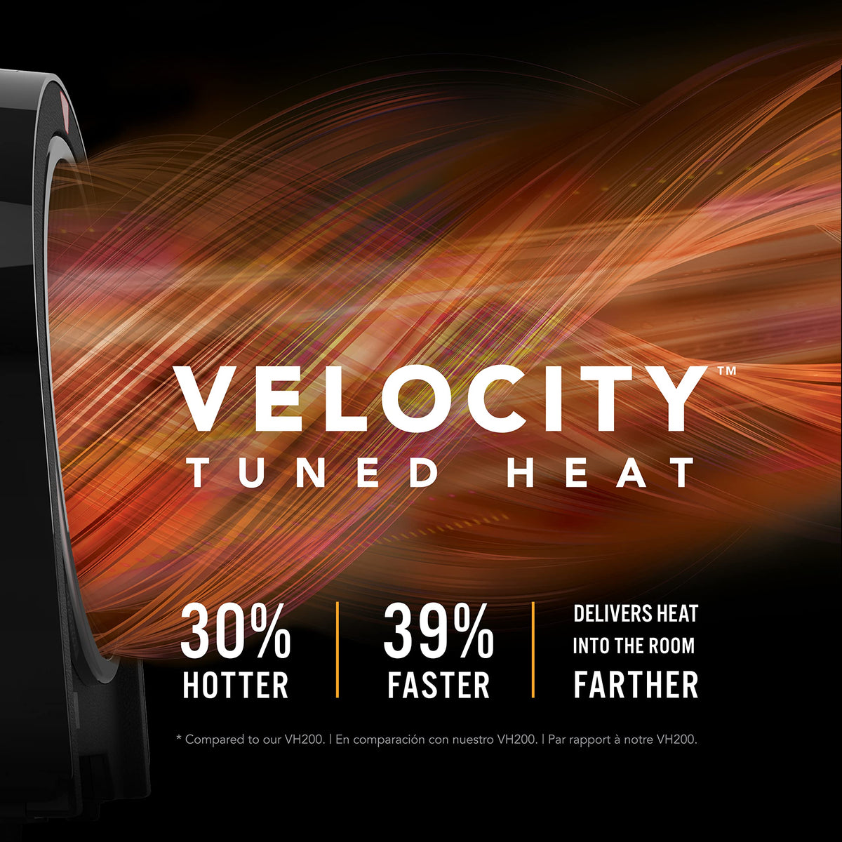 Vornado Velocity 5R (2025) Whole Room Space Heater with Remote, LED Touch Controls, Digital Thermostat, Locking Controls, 1-12 Hour Timer, Automatic Climate Control, Powerful Heater for Bedroom, Black