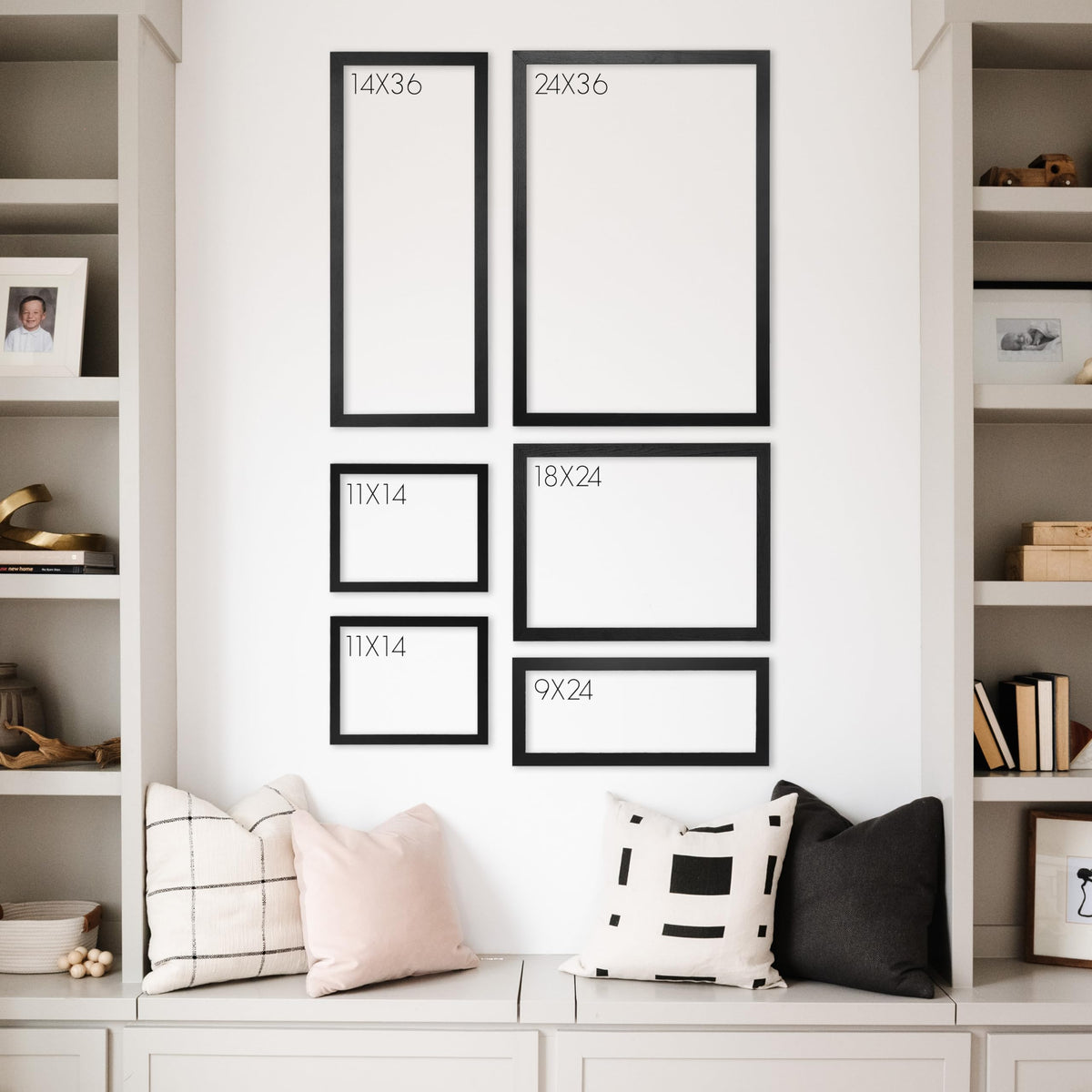 Personalized Dry Erase Framed Calendar – Customizable Chalkboard Style Wall Calendar – 18x24 or 24x36 – Non-Glare, Ready to hang dry erase calendar for wall, Made in the USA