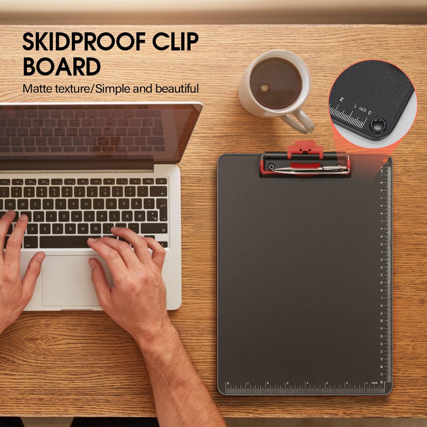 ZORVIDSON Clipboards with Pen Holder A4 Size 12.5x9 Inch Aluminum Protection Edge Clip Board for Classrooms, Offices, School, Doctor, Coaches [Upgraded Clip] (Black, 2 Pack)