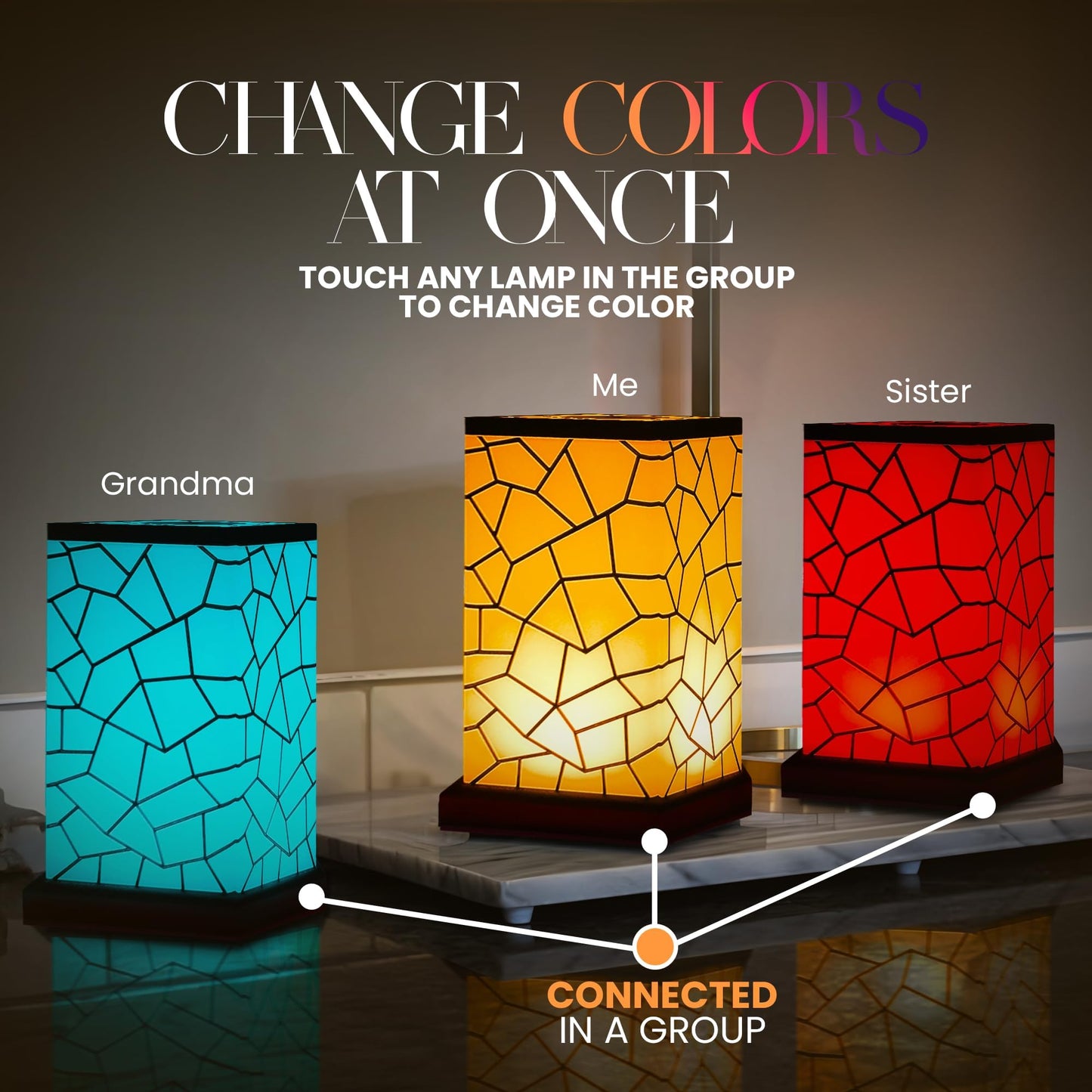 Friendship Lamp® by Filimin Classic - Best Friend Lamps Wi-Fi Touch Lamp LED Light for Long-Distance, Connection, Relationship, Friendship, Gifts, Love, 200+ Colors, App Setup - Single
