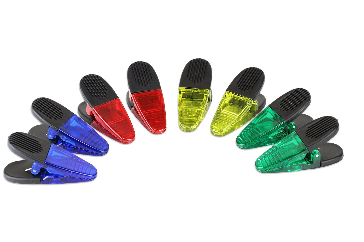 VIP Home Essentials -Thick Plastic Clips with Neodymium Magnet - 3-1/4" Length - Durable Versatile All-Purpose
