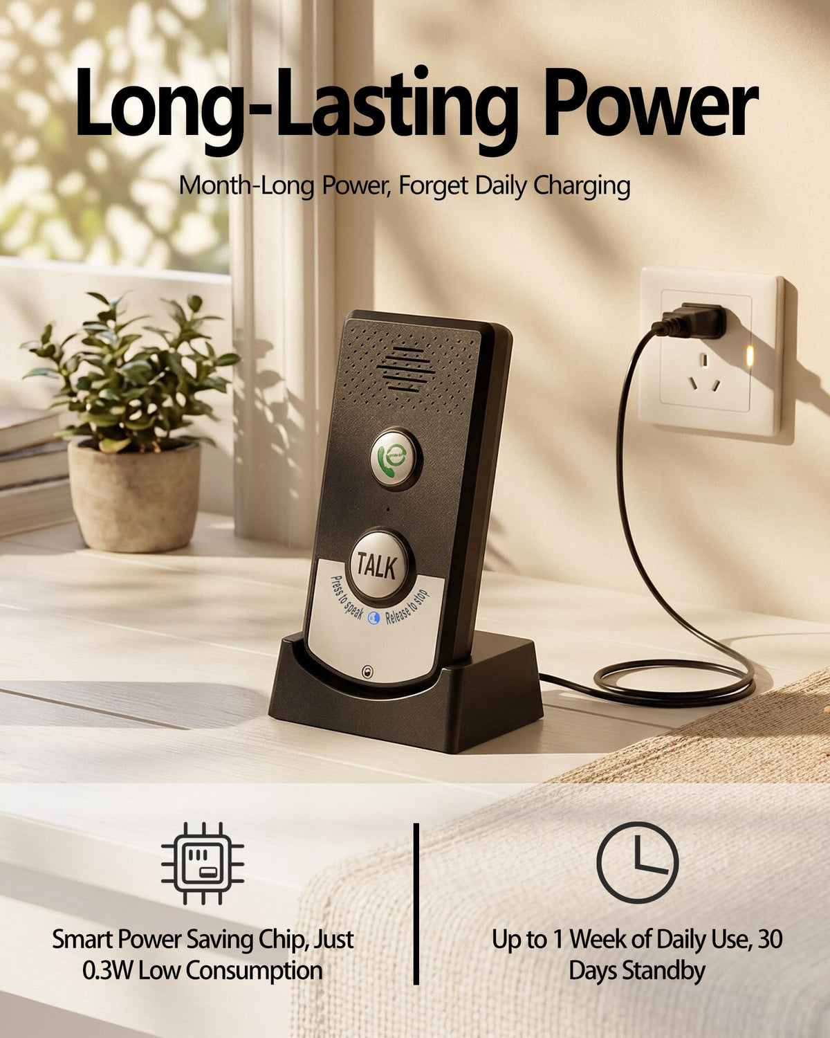 Nexytrix Intercoms Wireless for Home, Long Range Wireless Intercom System for Room to Room Communication, 2 Way Voice Intercom for Elderly, Seniors, and Kids