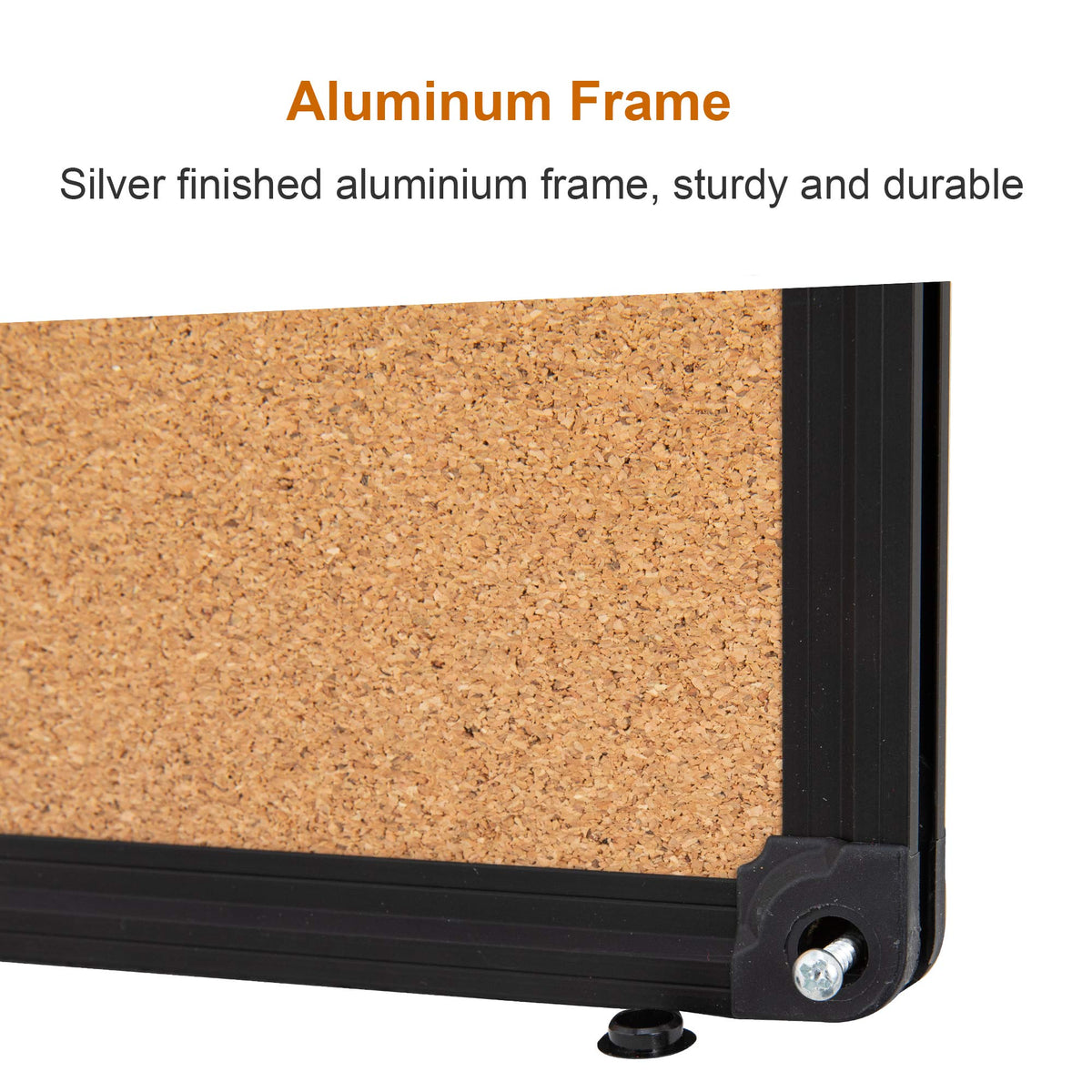 DexBoard 2 Pack 48" x 36" Cork Board, Black Aluminum Frame Bulletin Board for Walls, Large Self-Healing Bulletin Board for Office, School, and Home, Hanging Notice Board with 10 Push Pins (4x3 Ft)