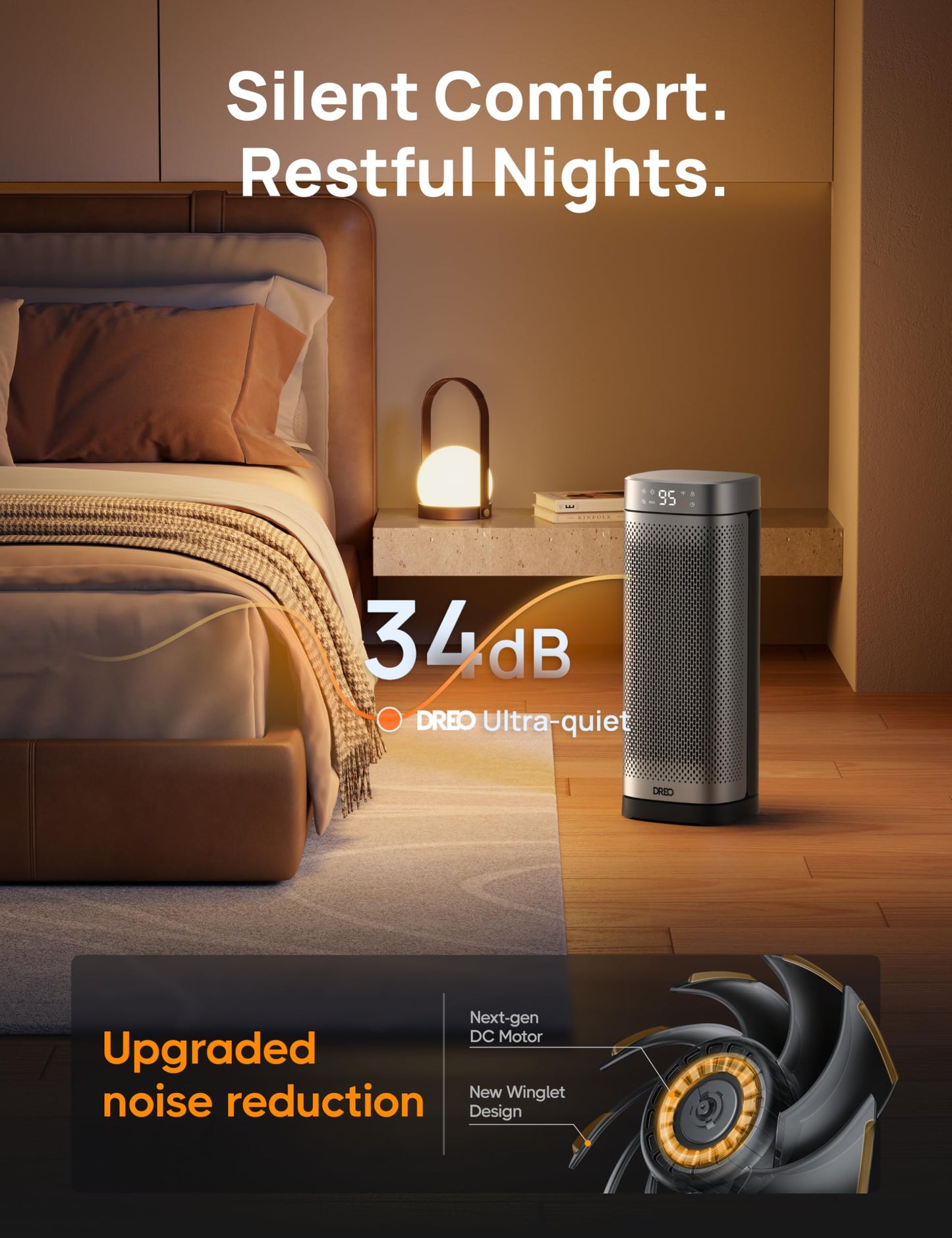 DREO Space Heaters for Indoor Use, 16 Inch Fast Heating Portable Heaters with Remote, 12H Timer, 70° Oscillation, Overheat Protection, Safety Heat, Large PTC Ceramic Electric for Bedroom Home Office