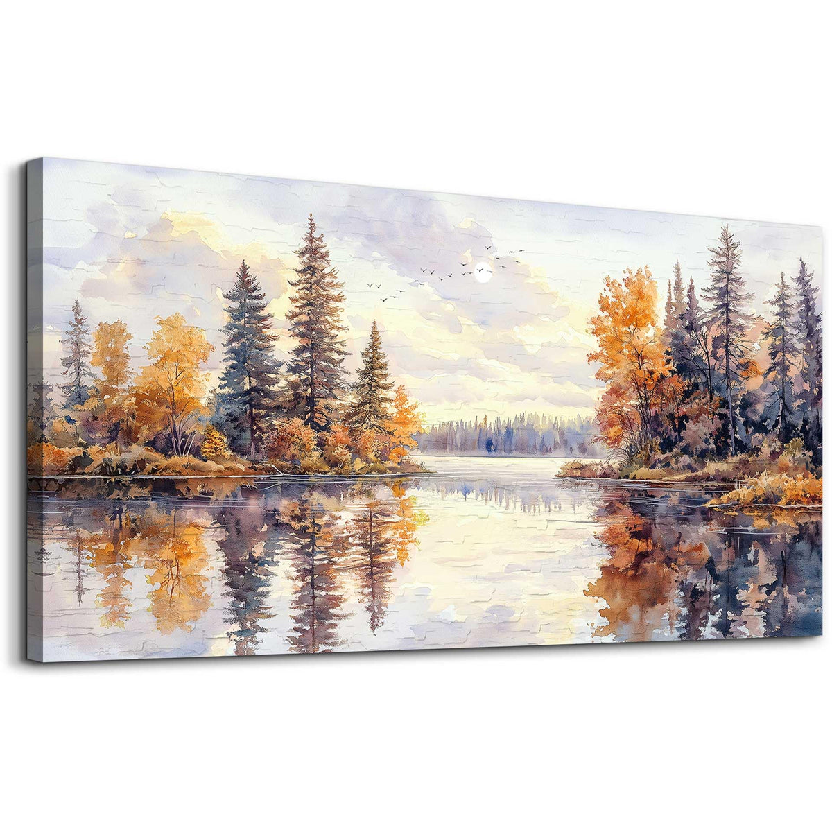 PHAOHUAXM Abstract Ink Landscape Painting Wall Art Painting Modern Canvas Print Natural Landscape Art Pictures Living Room Dining Room Wall Decor Bedroom Office Home Decoration Aesthetics 20x40 In