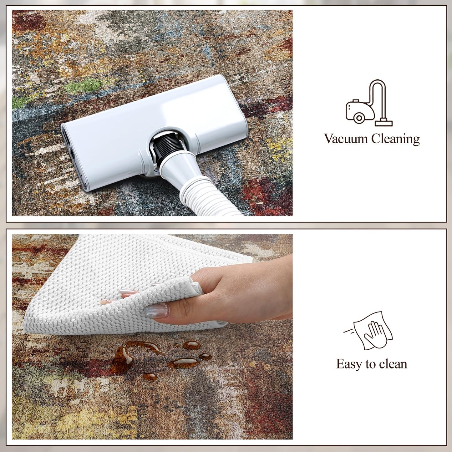 LEEVAN Kitchen Mats Cushioned Anti Fatigue Sets of 2,Non Slip Waterproof Kitchen Mats for Floor,Memory Foam Comfort Abstract Red Kitchen Floor Mat for Sink,Laundry,Home,Office,Desk(17"x29"+17"x47")