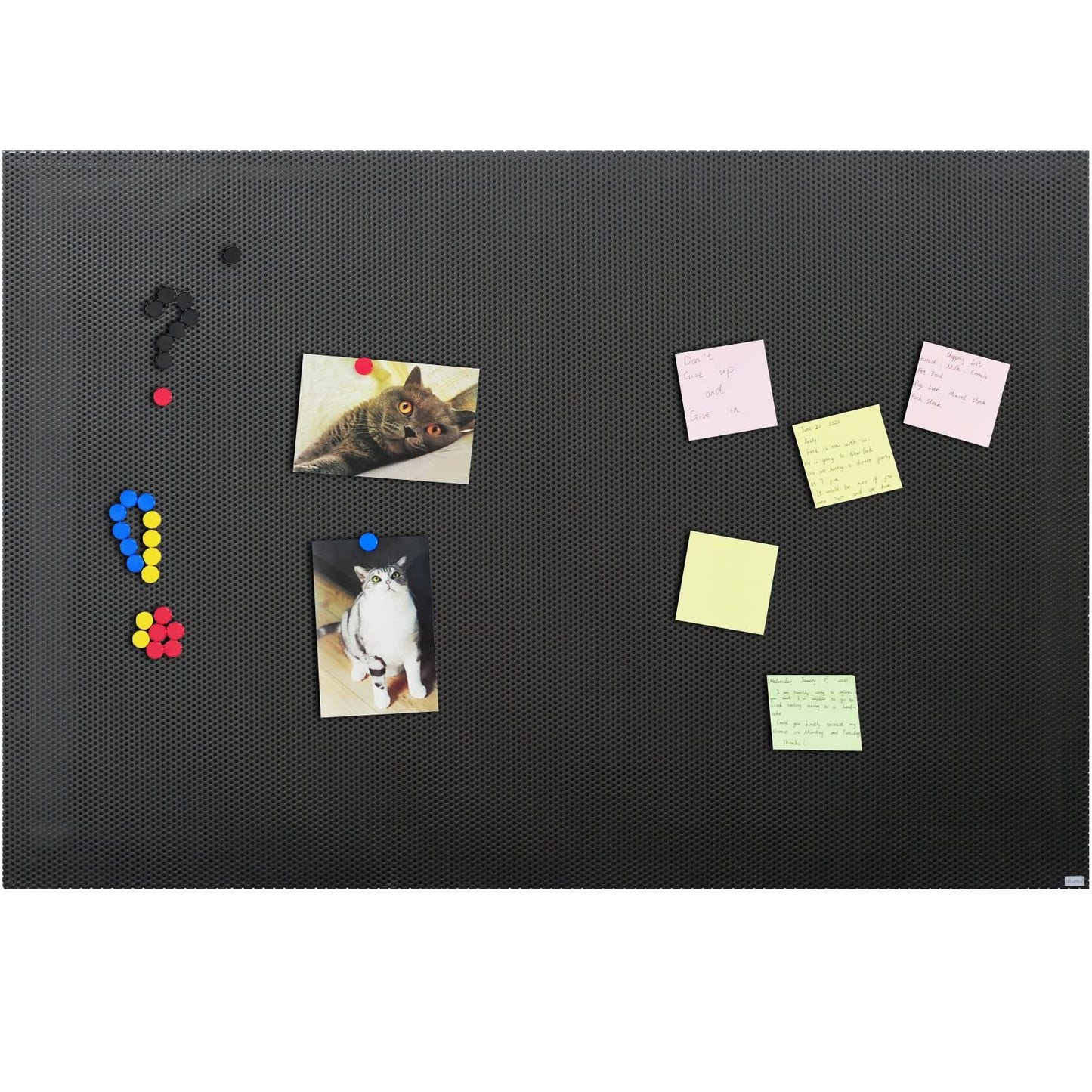 JILoffice Bulletin Board, Magnetic Board 36 x 24 Inch, Great Wall Mounting Board with 40 Magnets, Decorative Board for Photos and Messages for Office Home and School