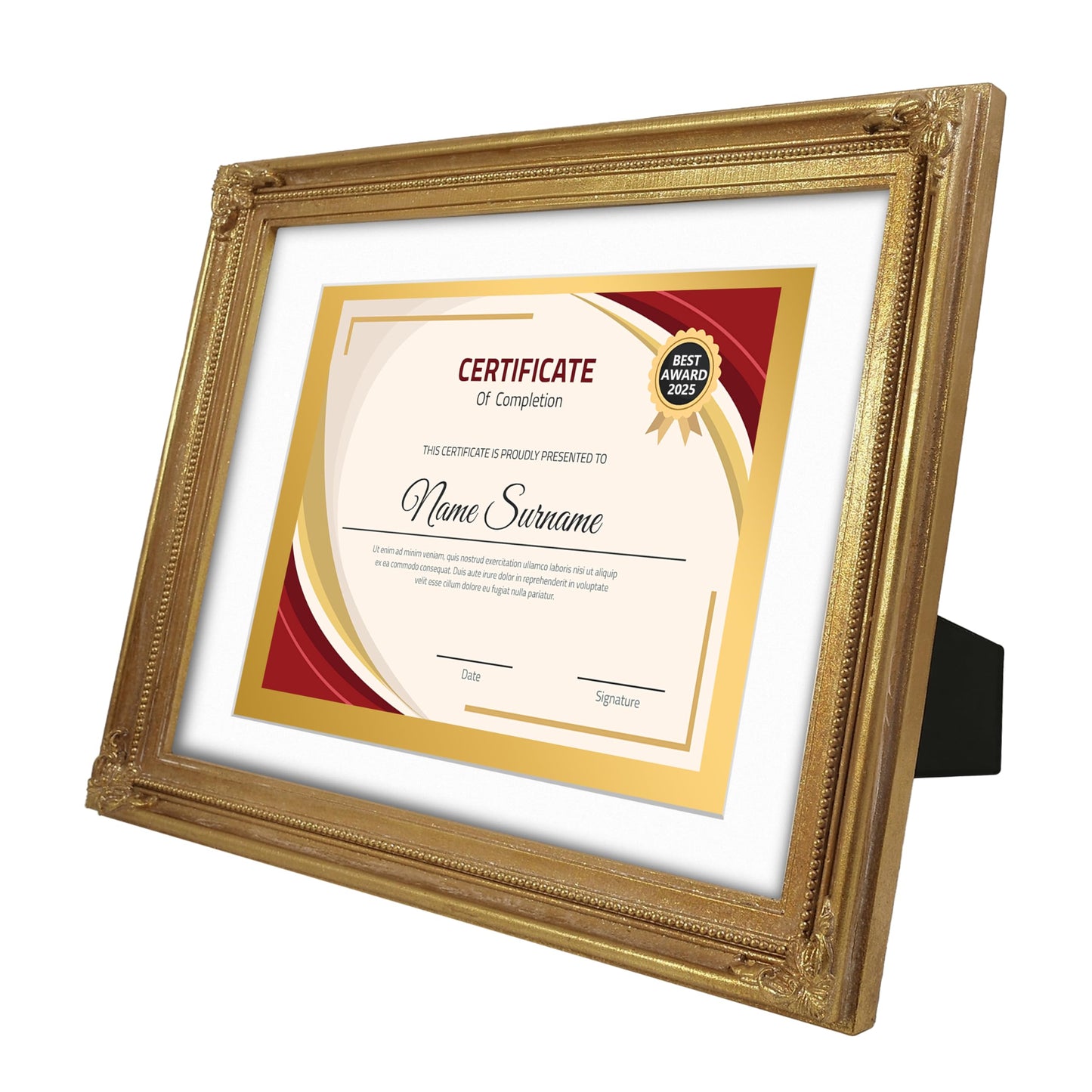 SIMON'S SHOP Diploma Frames 11x14 Matted to 8.5x11 Picture, Gold Picture Frames 11 x 14 with Mat for 8.5 by 11 Certificates Documents