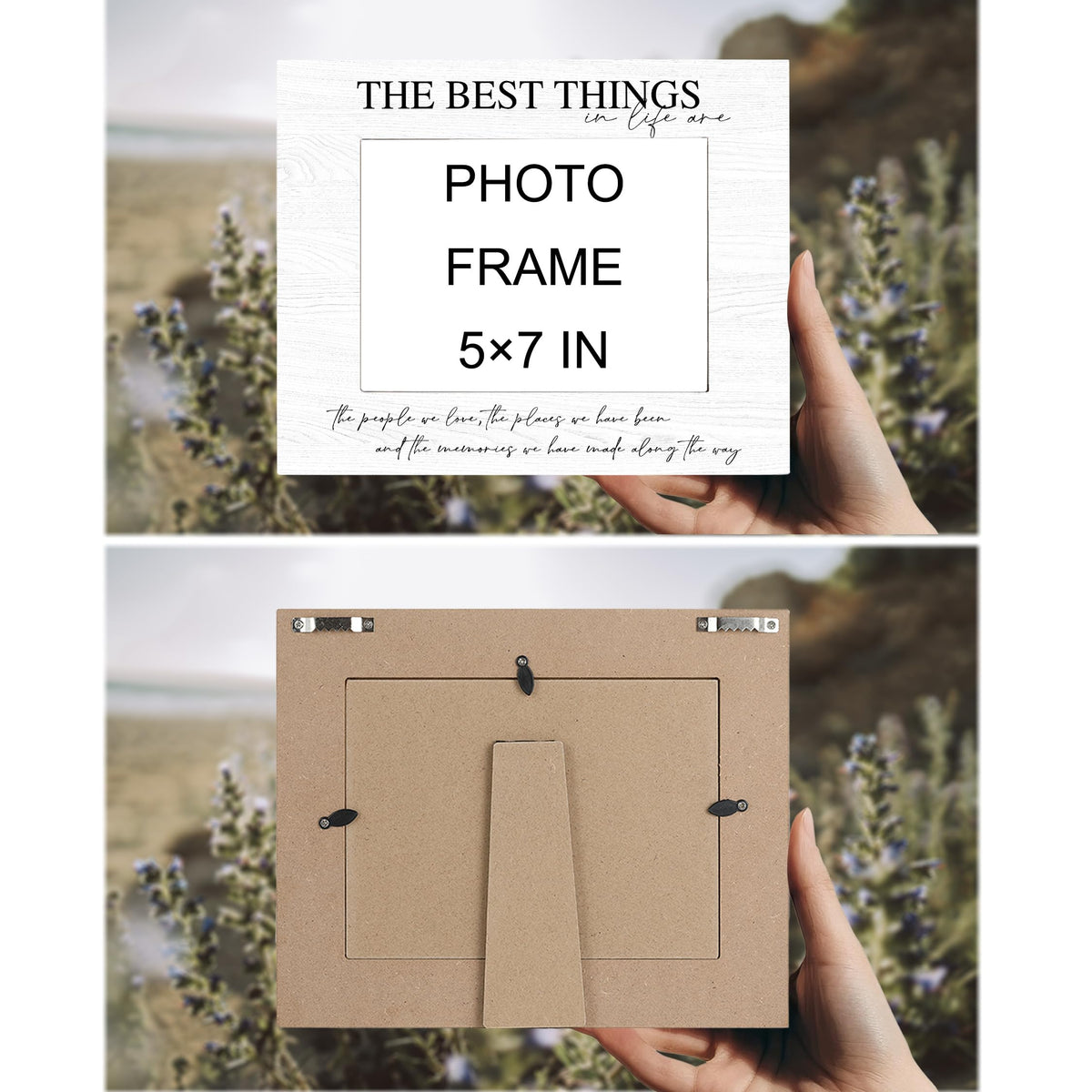 Kneaotoaji Family Picture Frame Gifts - The Best Things in Life Are the People We Love - Friends Wooden Photo Frame 5x7 for Tabletop or Wall Hanging
