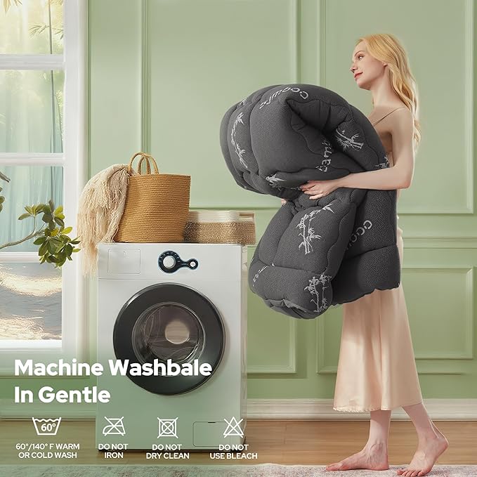 BEDLORE Twin Mattress Topper Viscose Derived from Bamboo, Thick Pillow Top