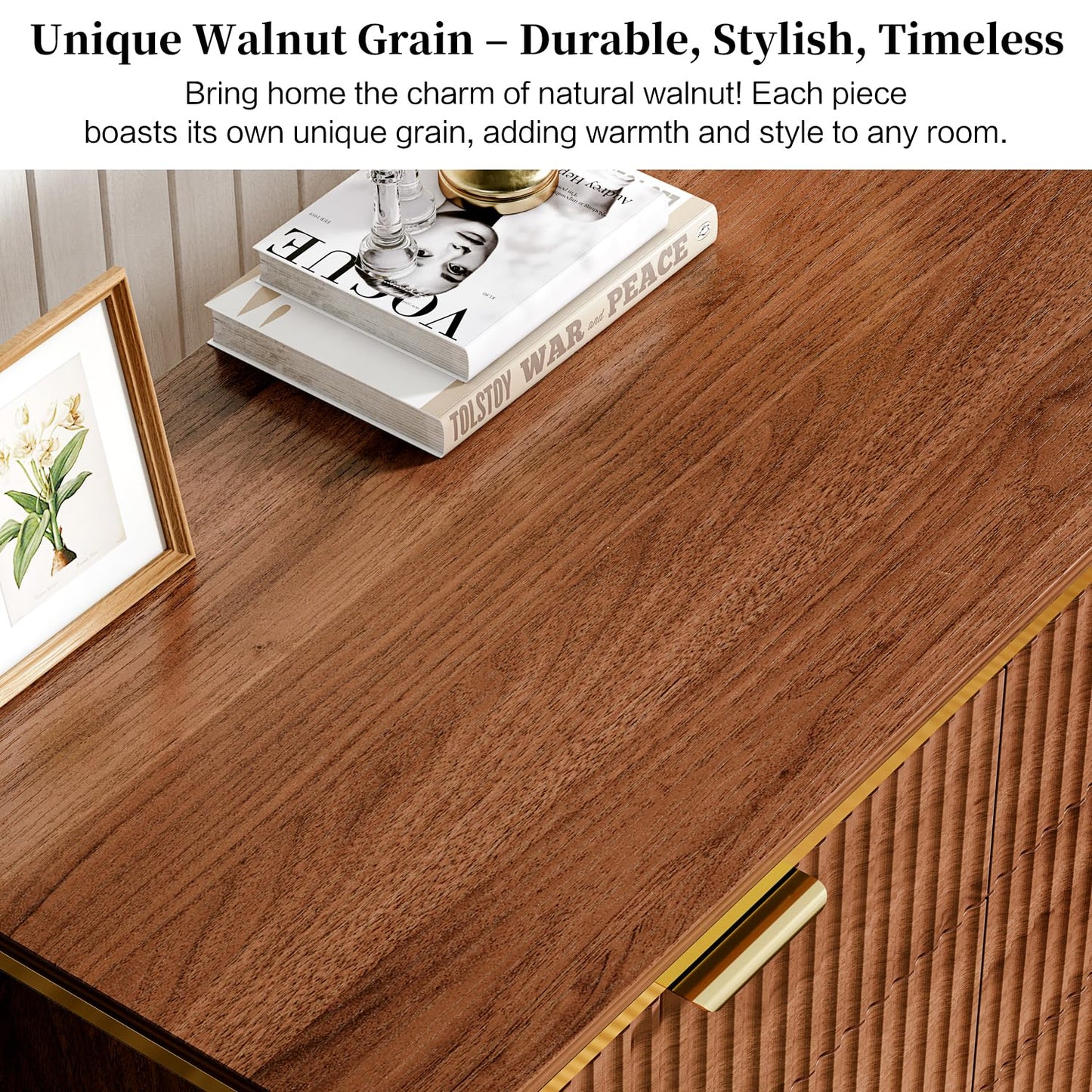Ieejdn L Shaped Standing Desk,47" Home Office Desks, Executive, Farmhouse Computer Desk with 6 Drawers File Drawer, Rustic Computer Writing, Walnut