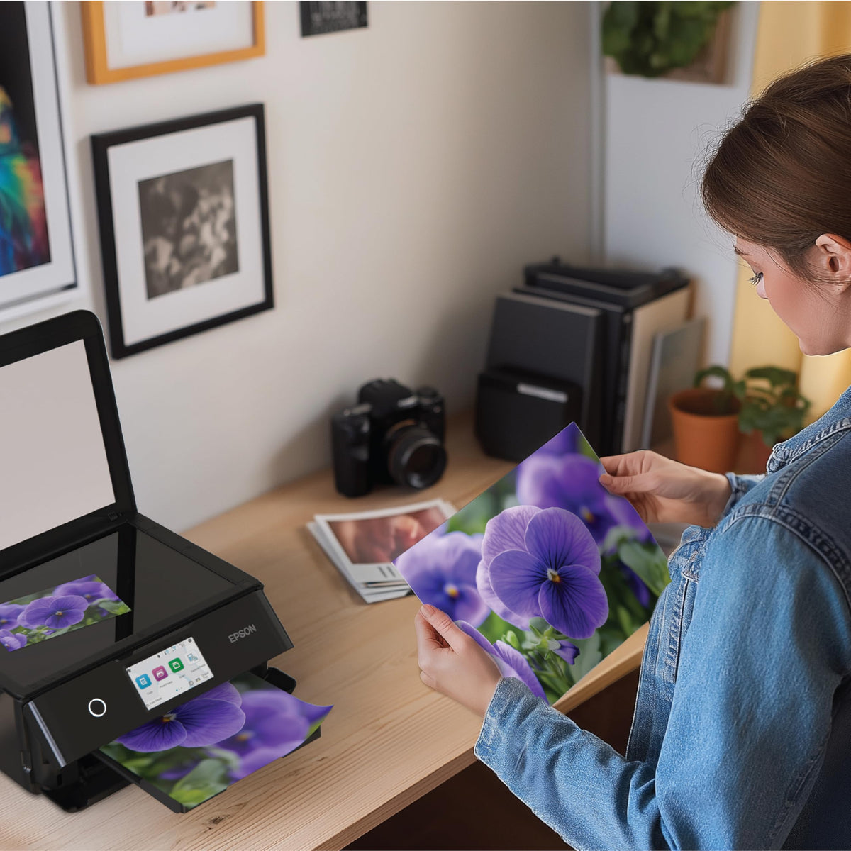 Epson Expression Photo XP-8800 Wireless Printer with 6-Color Claria Ink System, Borderless Prints up to 8.5" x 11", Fast Printing, 4.3" Color Touchscreen, Built-in Scanner and Copier