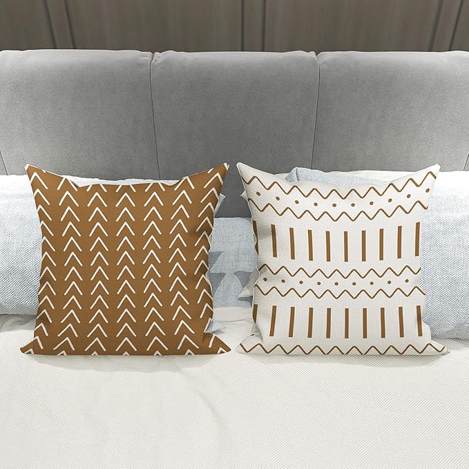 YCOLL Pillow Covers 16x16 Set of 4, Modern Sofa Throw Pillow Cover, Decorative